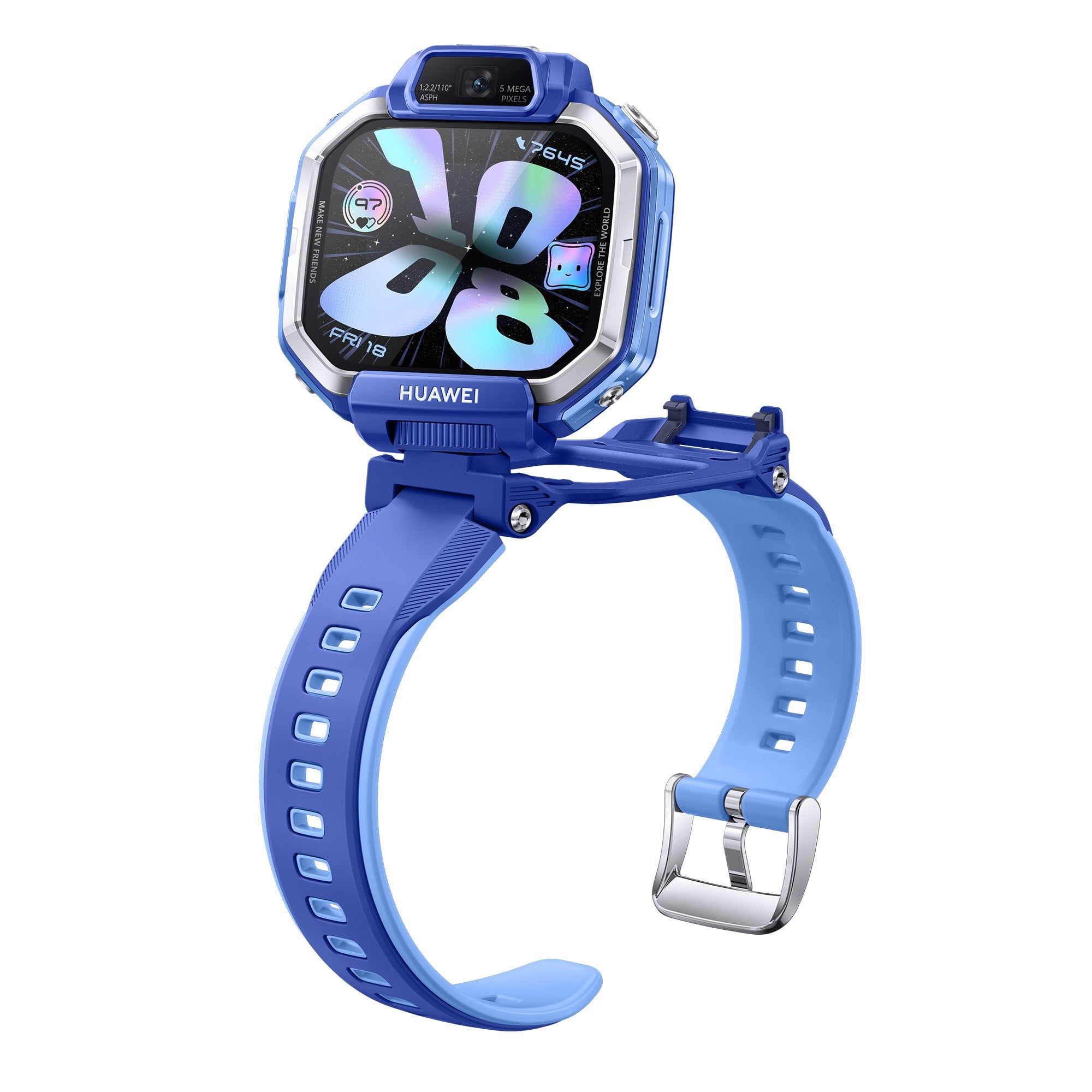 Huawei Watch Kids X1 Akıllı Çocuk Saati - Mavi , 360° Dönen Çift Kamera, HD Görüşme, Hassas Konum Takibi, 3 Yıl Garantili