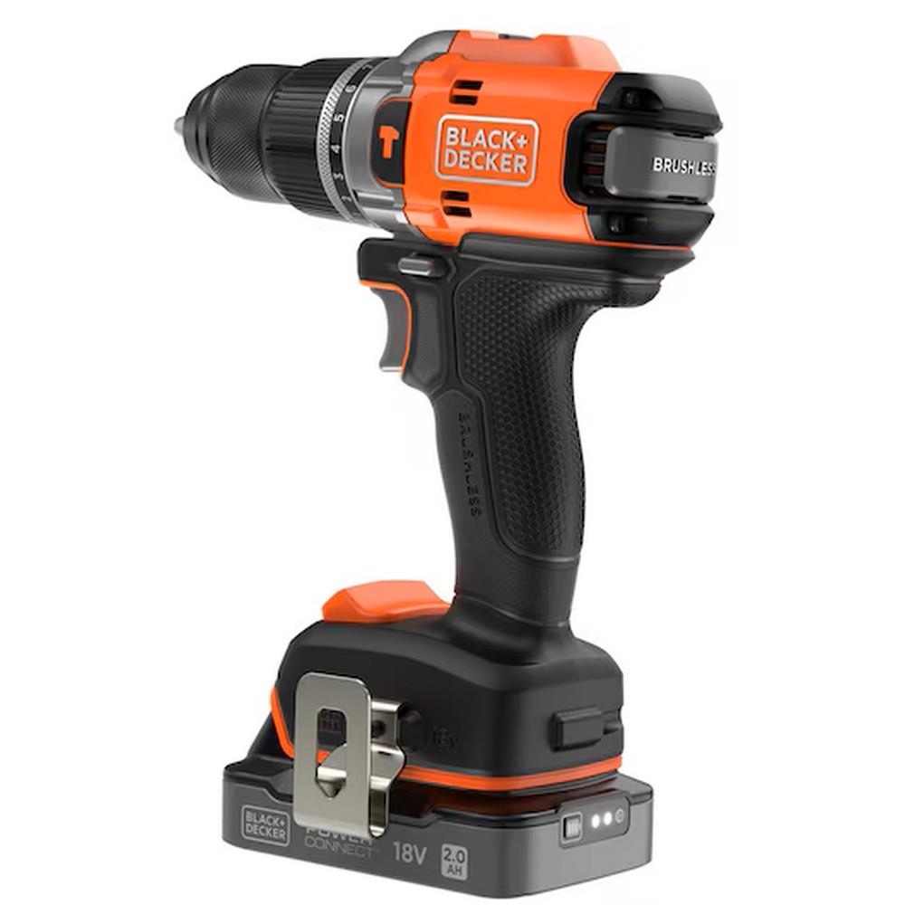 Black&Decker BLD683D1XK-QW 18v Powerconnect™ Akülü Darbeli Matkap (fırçasız, 1x 2,0ah Akü, 1a Şarj Cihazı Ve Kit Kutusu İle)