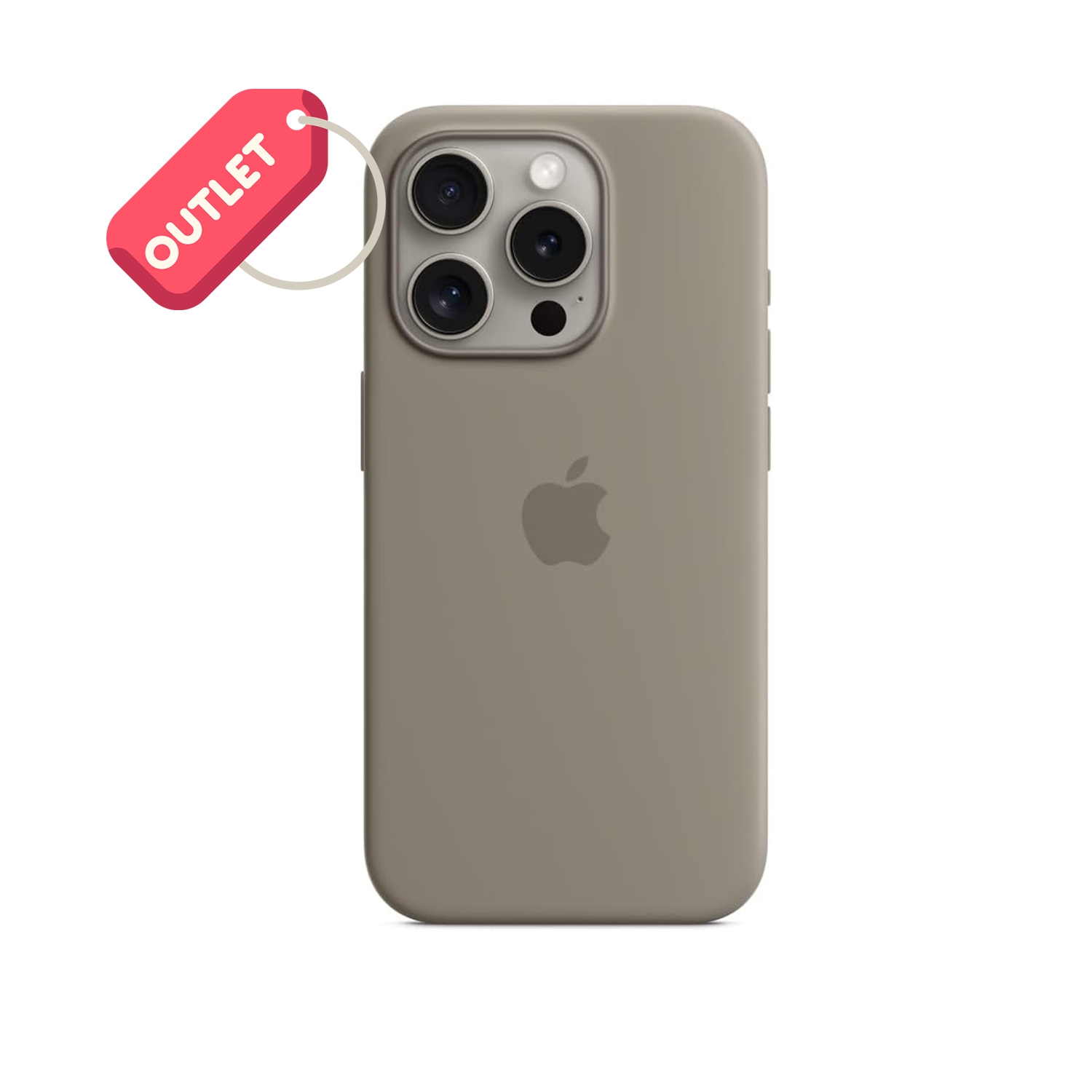 OUTLET Apple iPhone 15 Pro MagSafe Silikon Kılıf Kil Rengi - MT1E3ZM/A