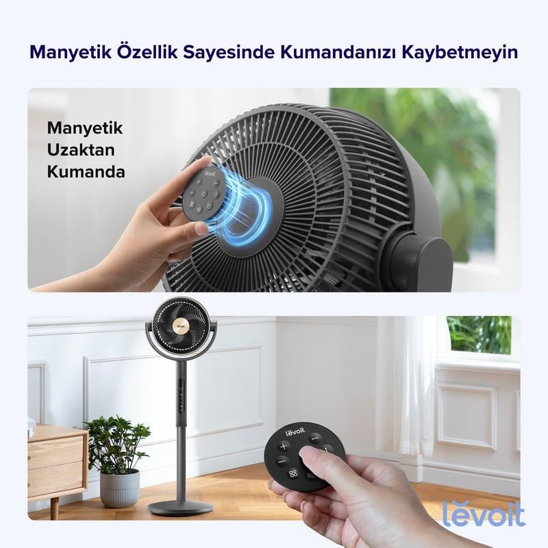 Levoit Pedestal Circulator Vantilatör Gri