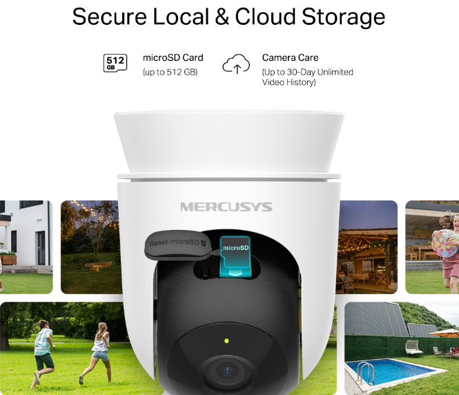 Mercusys MC500 Yatay/Dikey Hareketli Dış Mekan Güvenlik Wi-Fi Kamerası