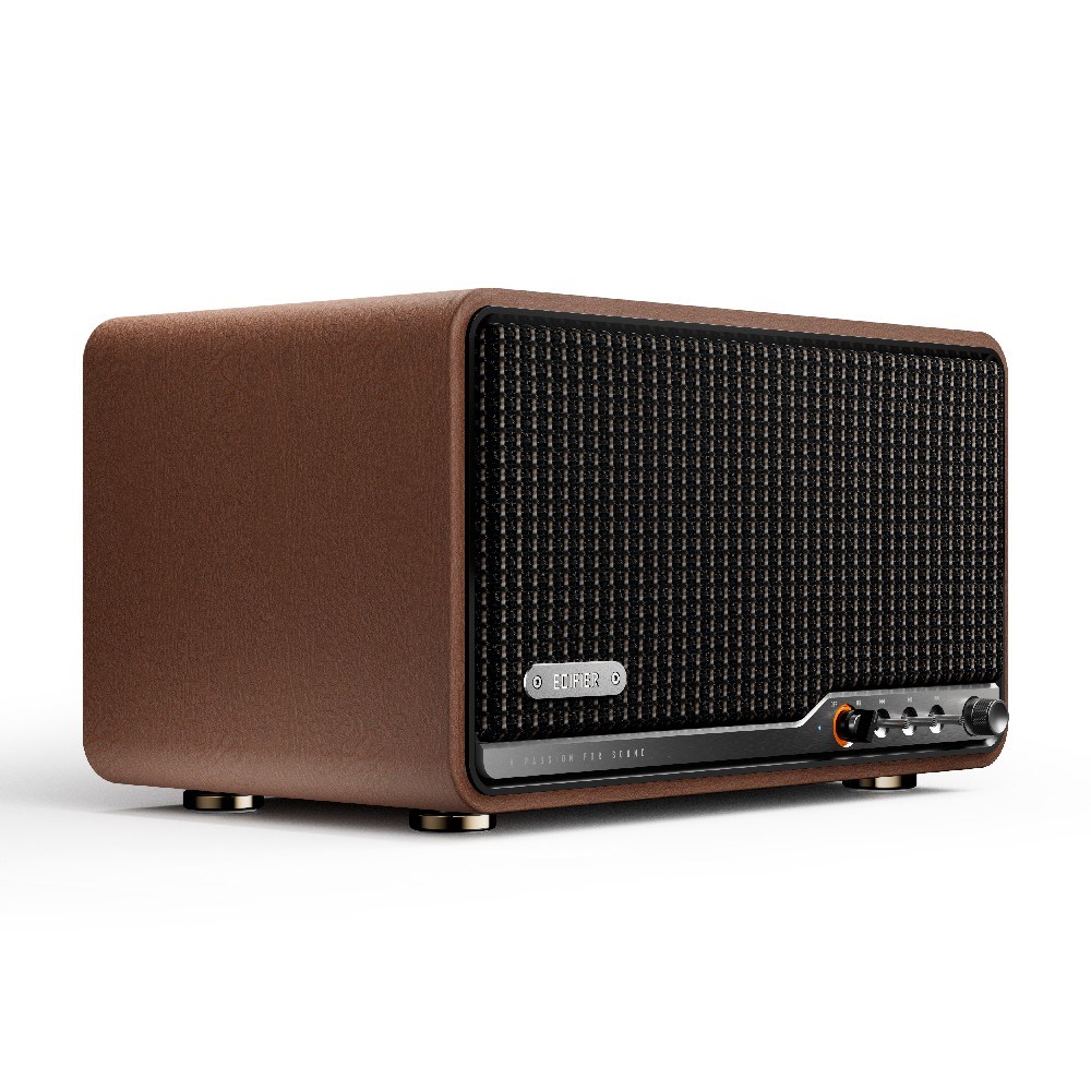 Edifier S300 80W RMS Bluetooth 5.4 Wi-Fi AirPlay Destekli Kablosuz Masaüstü Hoparlör – Hi-Res Audio, LDAC, USB-C/AUX - Kahverengi