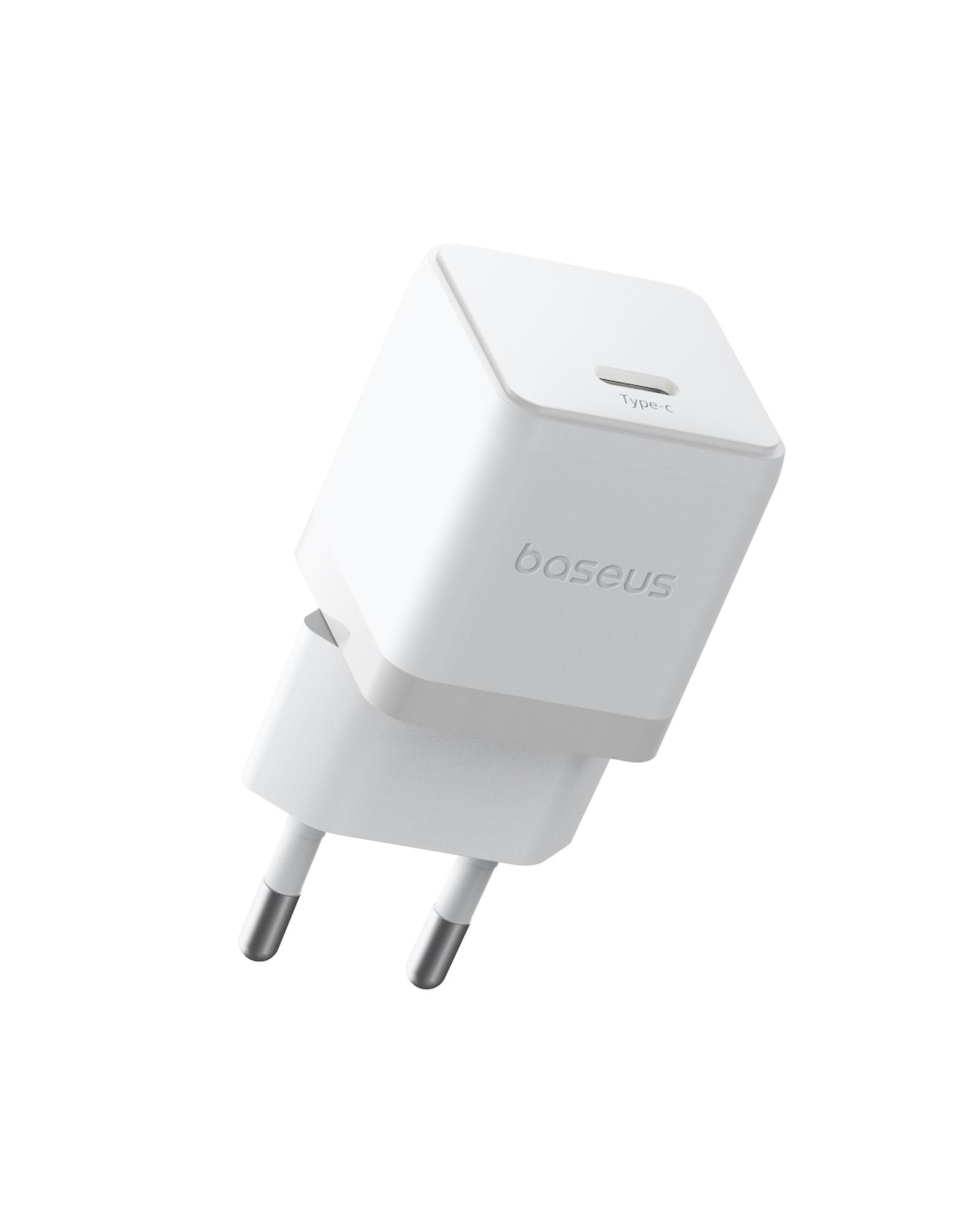 Baseus Palm USB-C Ultra Mini Hızlı Şarj Aleti 30W, Beyaz