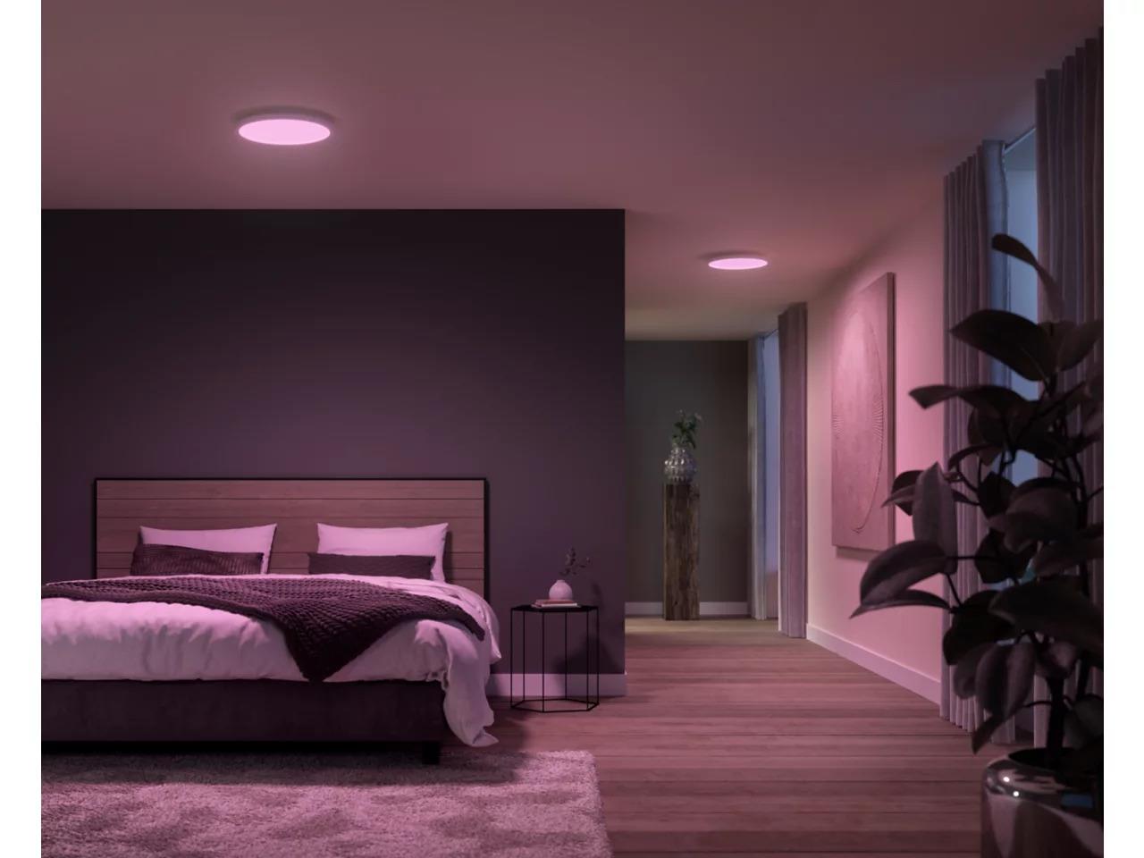 Philips Hue Surimu Beyaz Sıva Üstü RGB Akıllı LED Yuvarlak Panel Tavan Armatürü 40 cm çapında 2850 Lumen