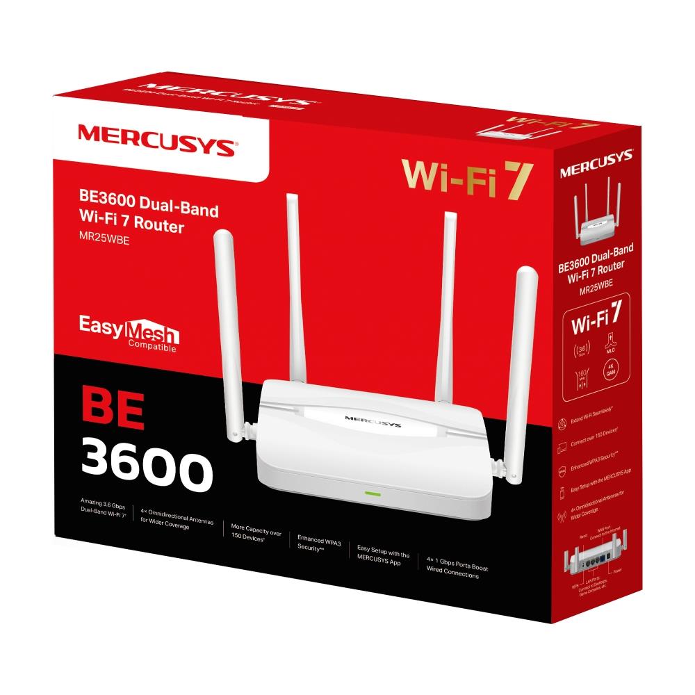 Mercusys Mr25wbe Be3600 DualBand Wi-fi 7 Router