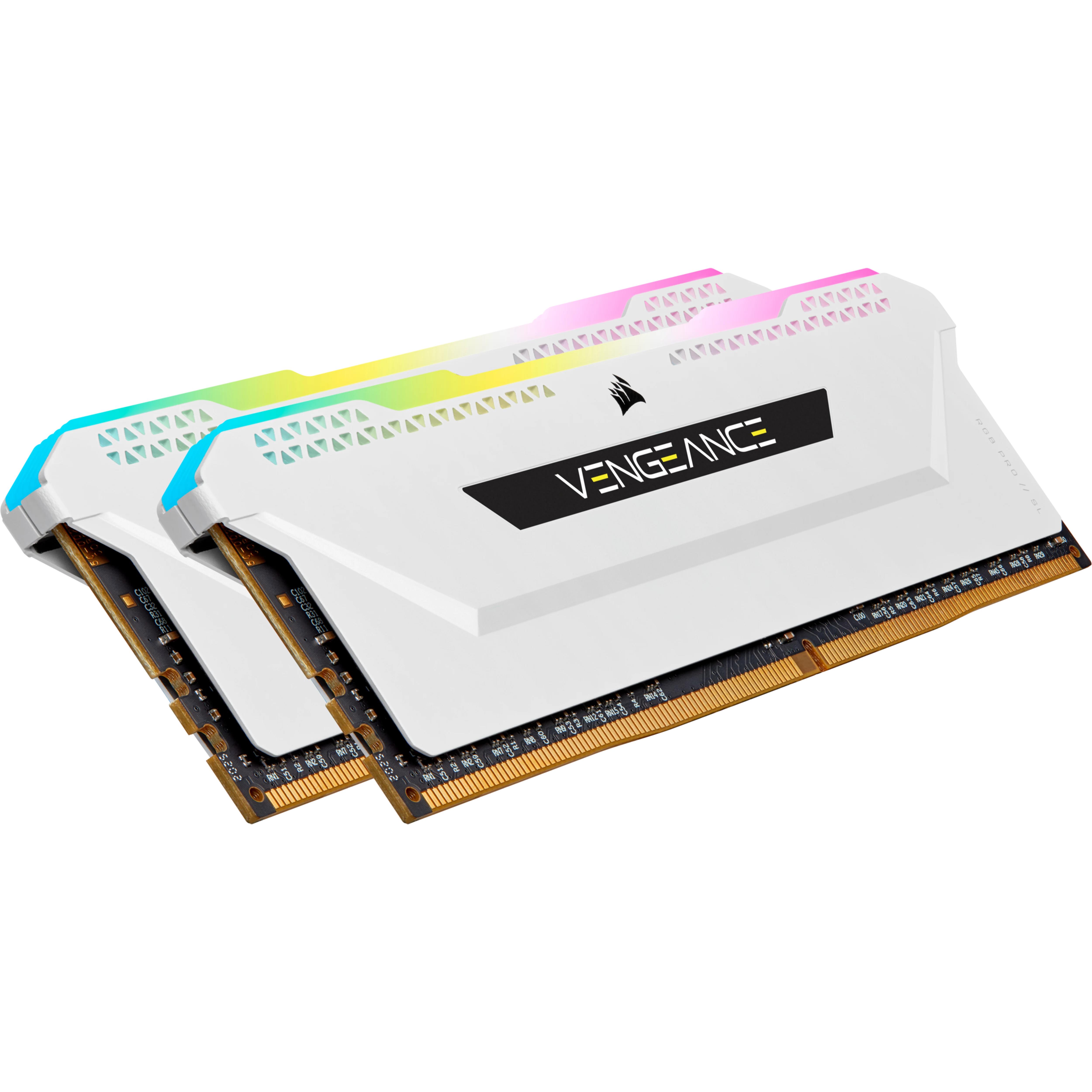 CORSAIR CMH32GX4M2E3200C16W 32GB (2x16GB) DDR4 3200MHz CL16 VENGEANCE RGB PRO SL WHITE