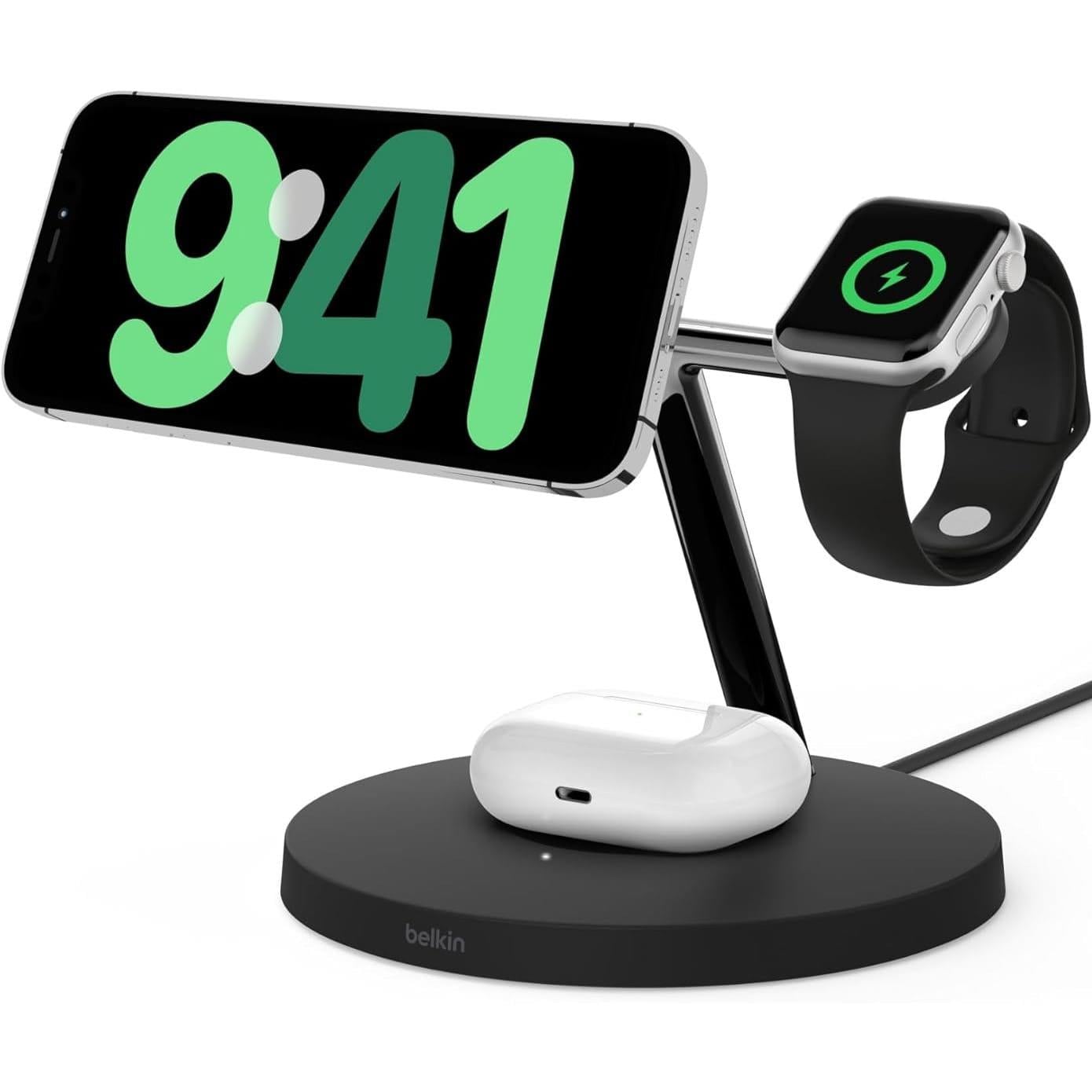 Belkin BoostCharge PRO 3in1 Qi2 15W MagSafe Şarj Standı WIZ009VFBK-V2 Siyah