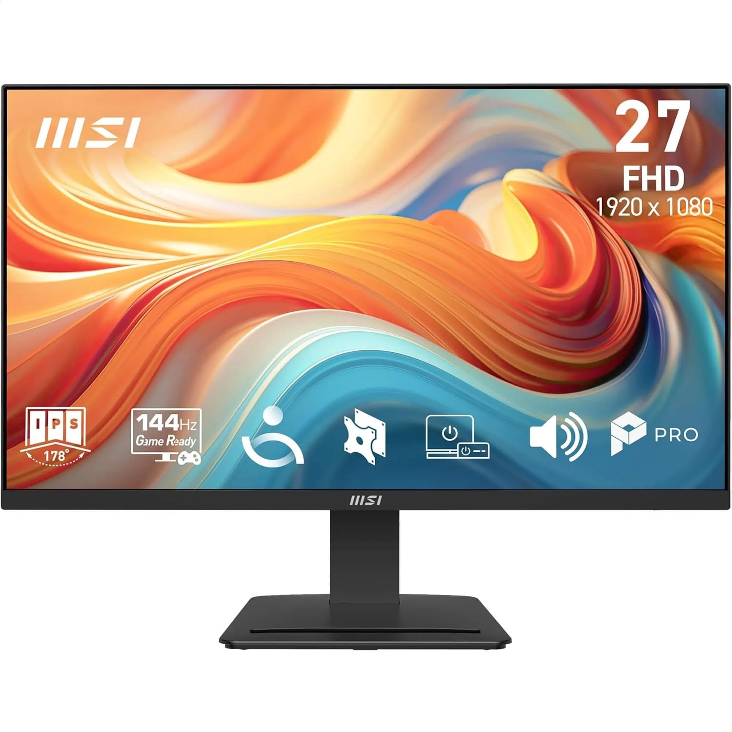 MSI 27 PRO MP273 E14A 1920x1080 (FHD) 16:9 FLAT IPS 144Hz 1MS (MPRT) FREESYNC SIYAH MONITOR