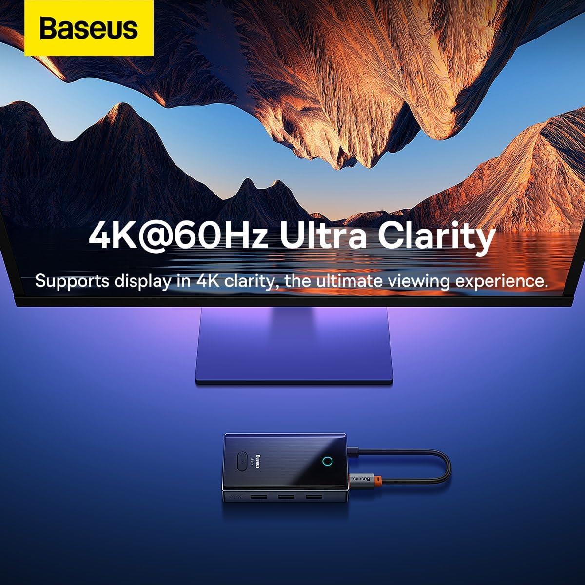 Baseus PioneerJoy 8 in 1 Type-C Hub Adaptör-Gri