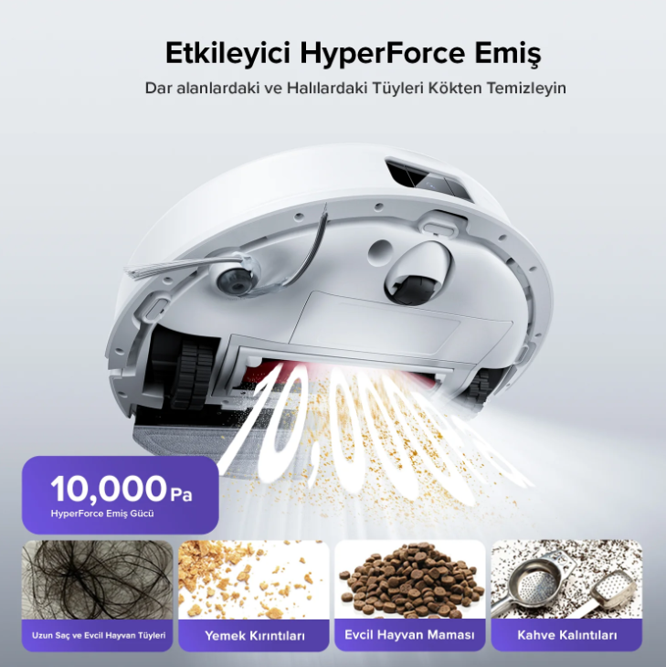 Roborock S8 Pro Akıllı Robot Süpürge - Beyaz