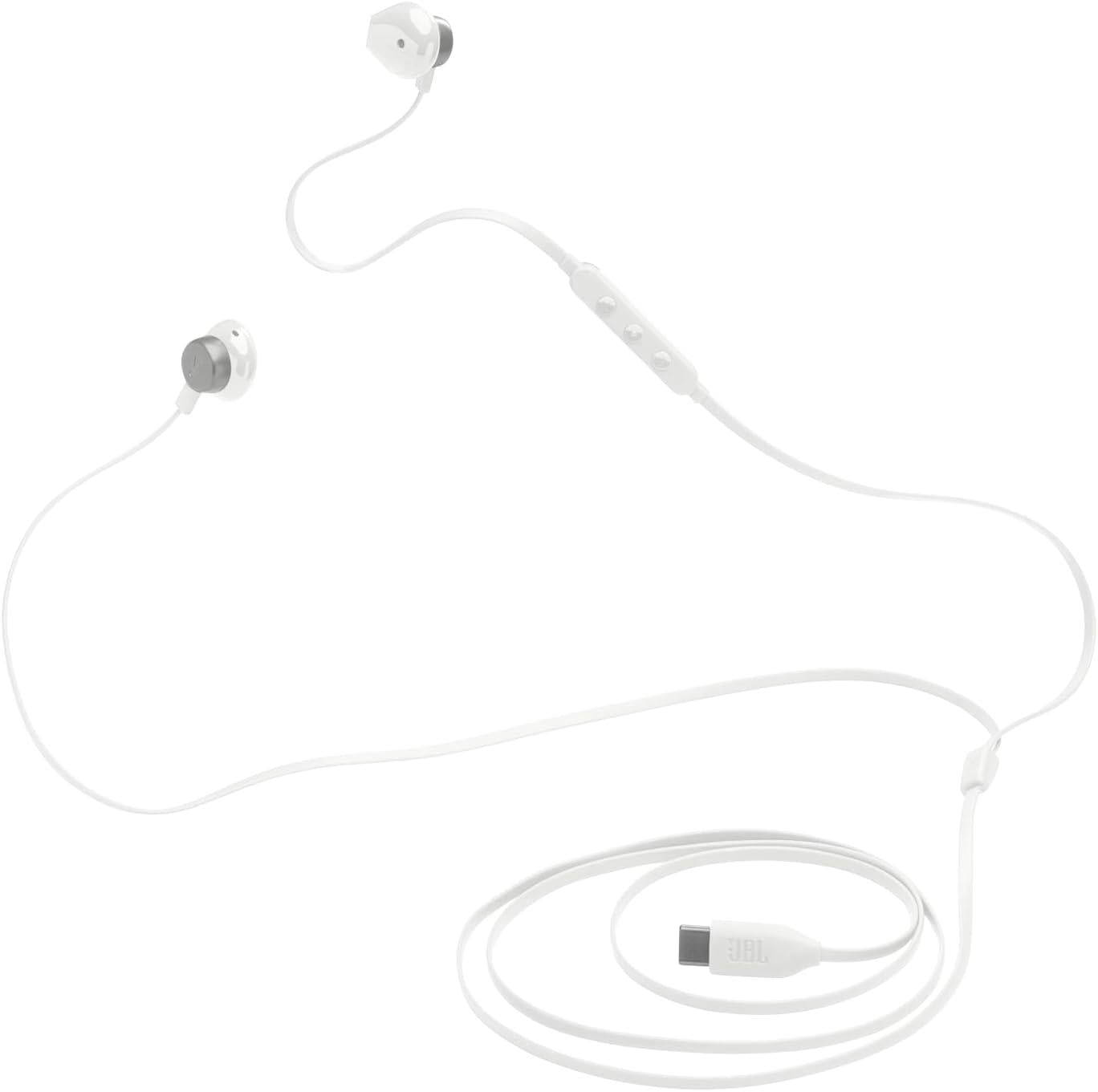 JBL Tune 305C USB-C Kulakiçi Kablolu Kulaklık, Beyaz