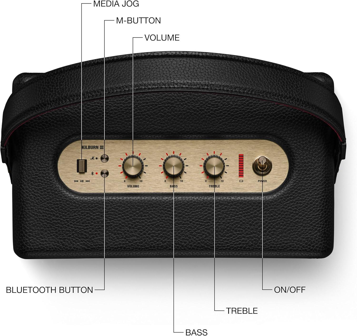Marshall Kilburn III Bluetooth Hoparlör, Blk&Brass