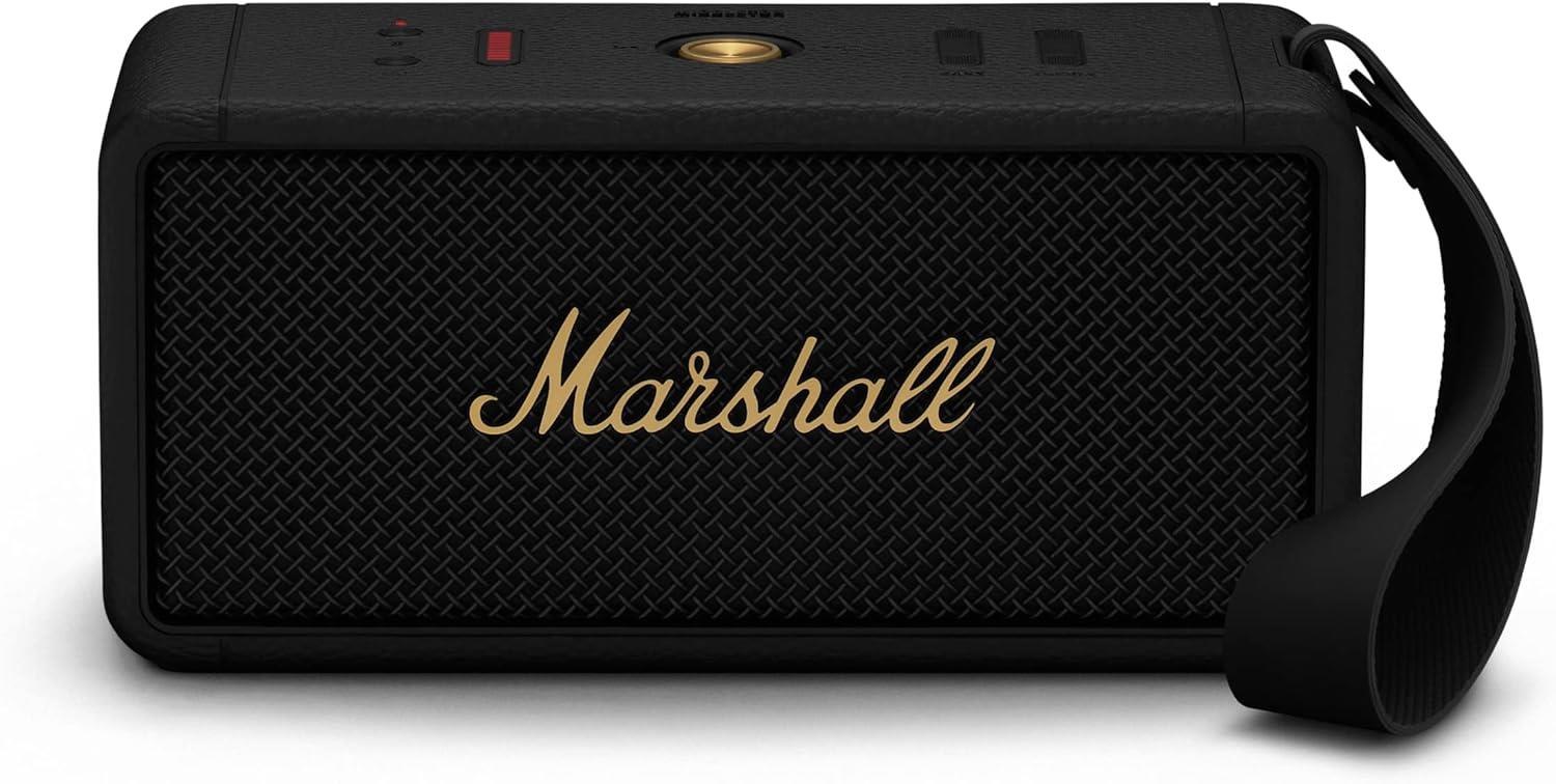 Marshall Middleton BT Hoparlör, Blk&Brass - Siyah