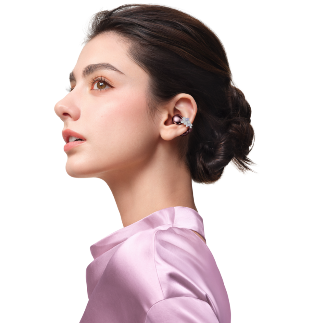 Huawei FreeClip2 Mor Bluetooth Kulaklık, Çiçek Charm Hediyeli