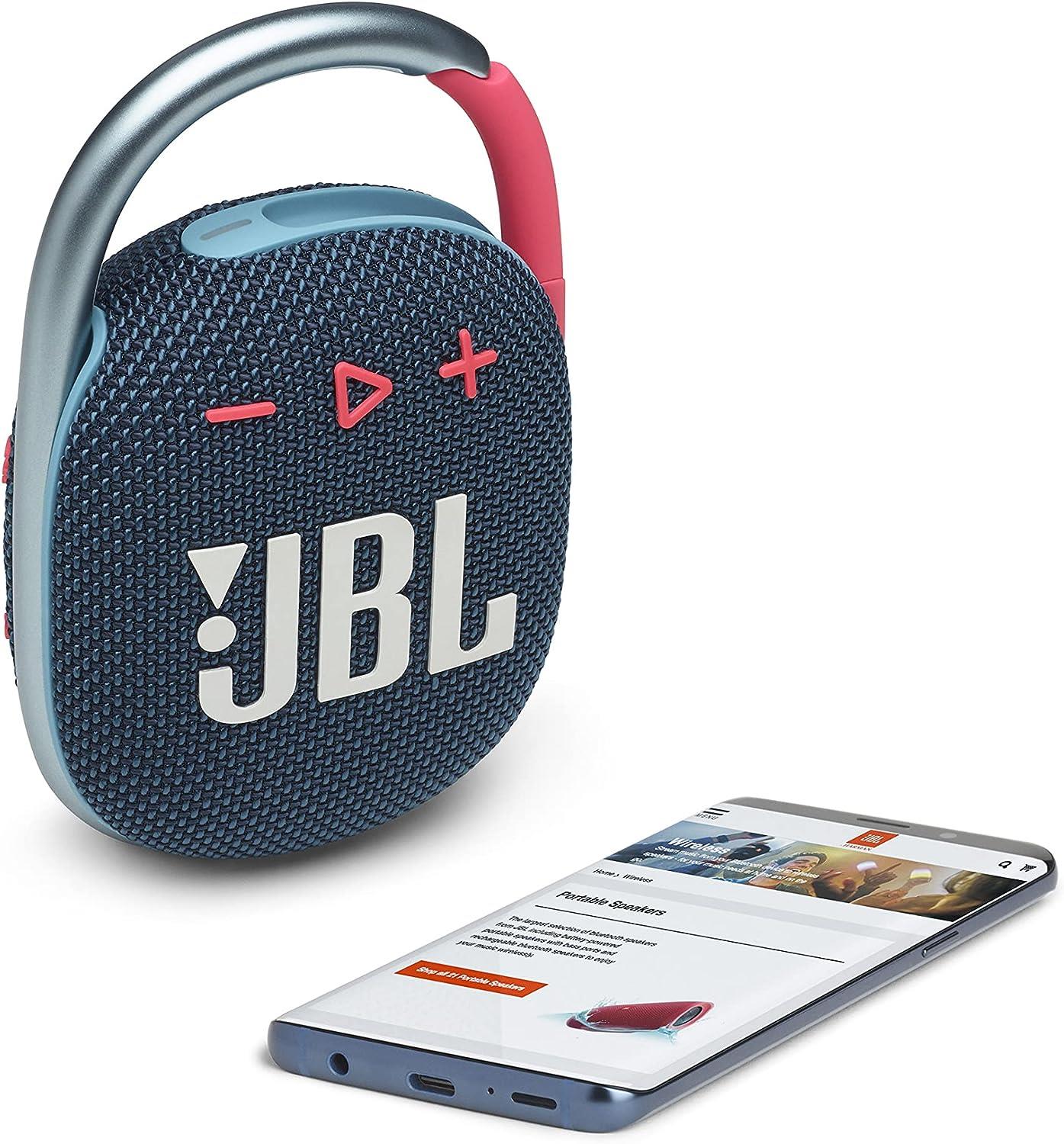 JBL Clip 4 Ip67 Su Geçirmez Bluetooth Hoparlör Mavi - Pembe