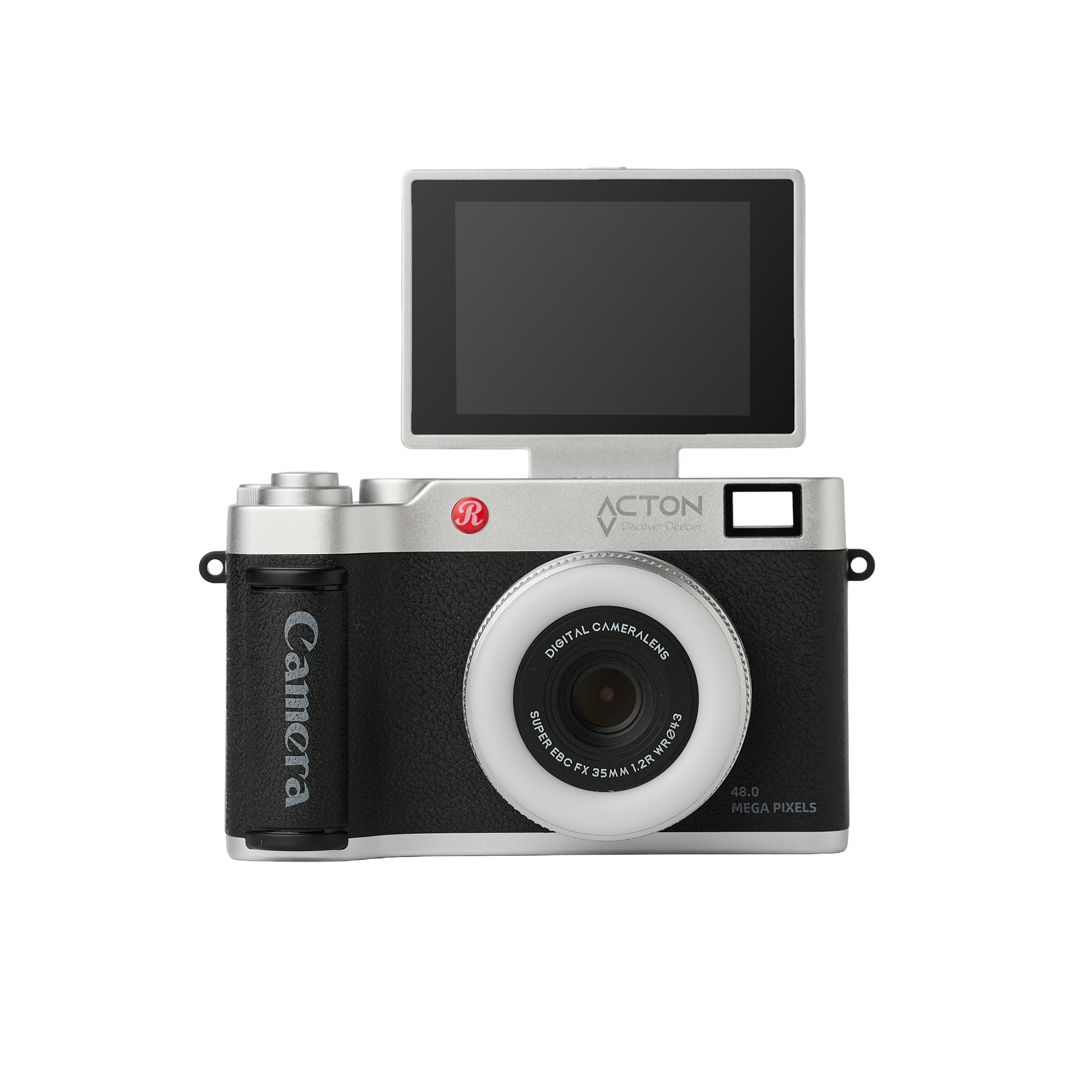 Acton Focus Flex Digital 4K 18X Zoom 48 MP Flaşlı Vlog Kamera Fotoğraf Makinesi Siyah