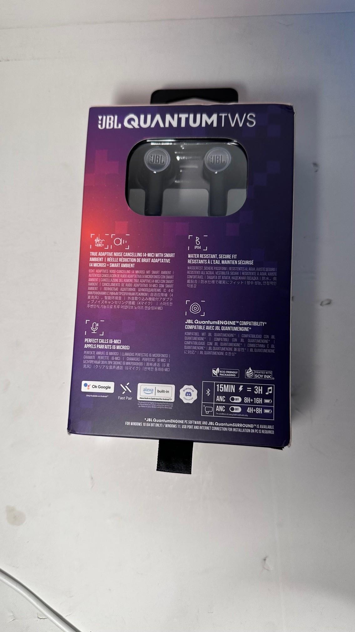 OUTLET JBL Quantum TWS, Gaming Kulaklık, Kablosuz, Siyah