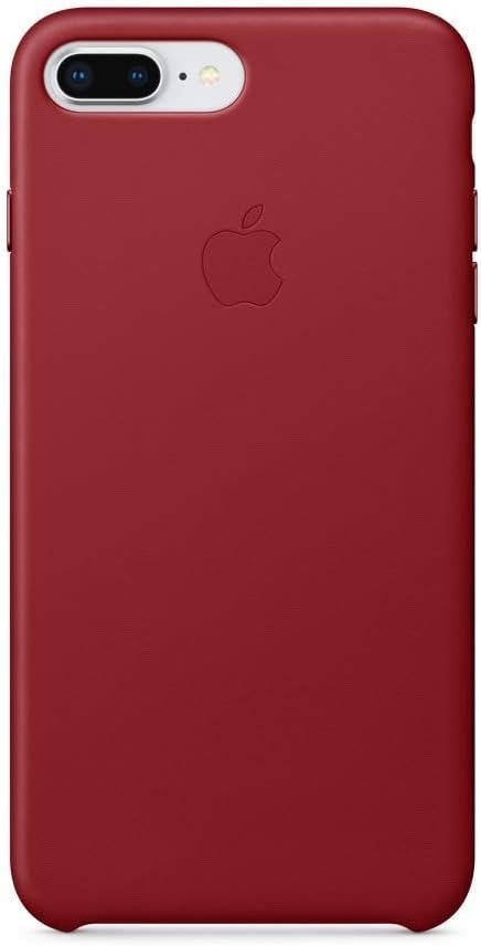 Apple iPhone 8 Plus - 7 Plus Deri Kılıf P.Red
