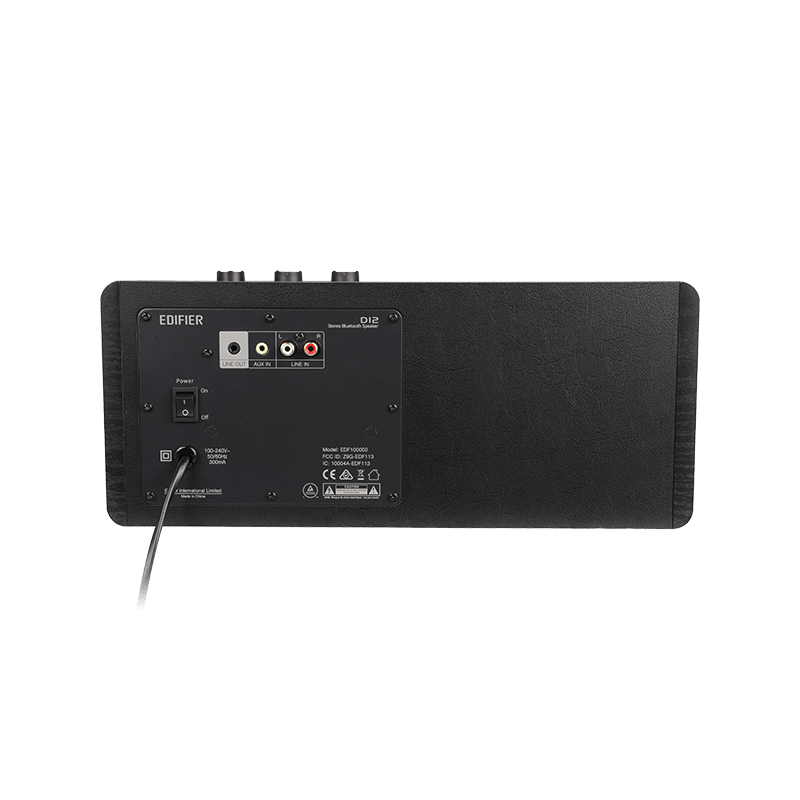 Edifier D12 70W RMS Bluetooth 5.0 Entegre Masaüstü Stereo Hoparlör – RCA/AUX Girişli, Uzaktan Kumandalı - Siyah