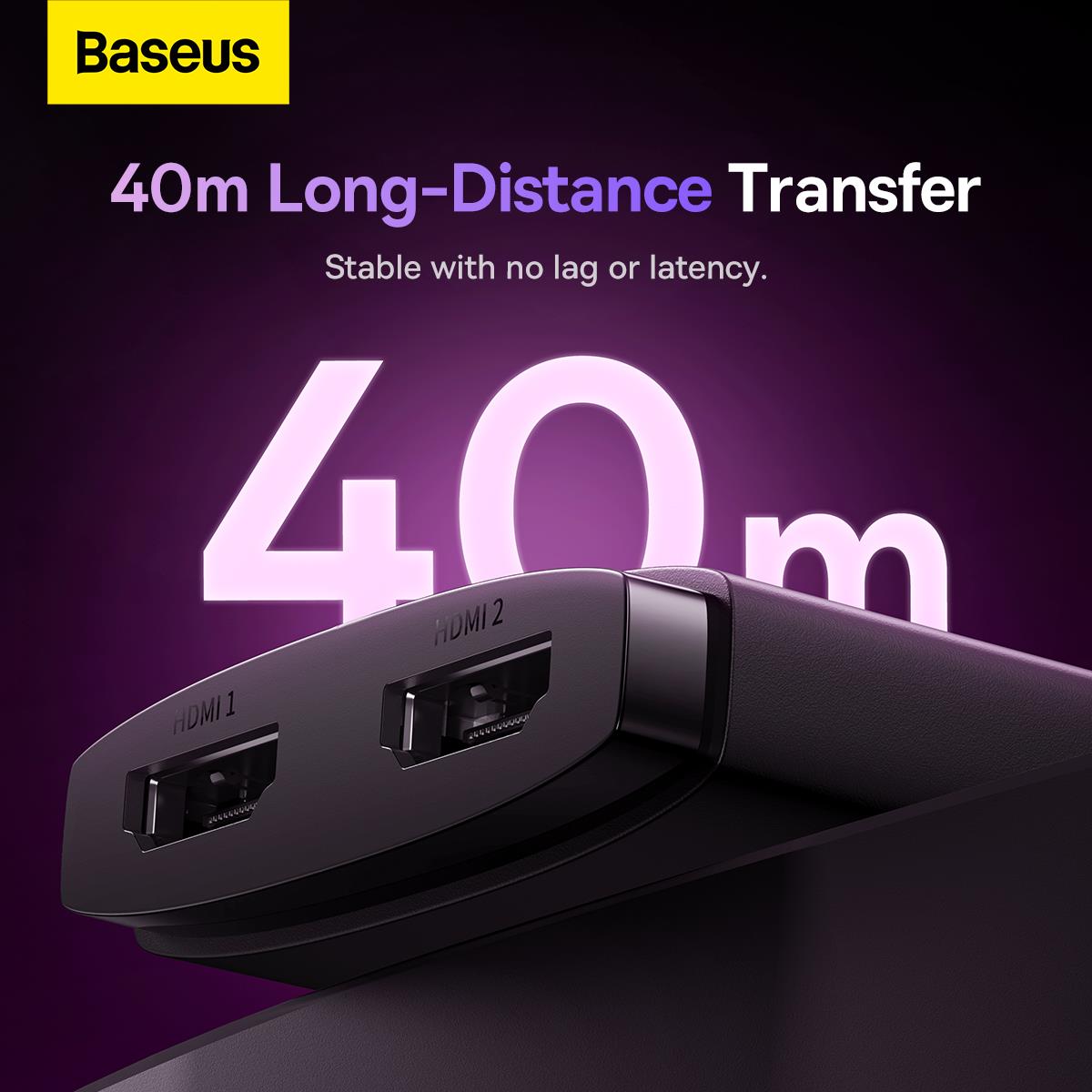 Baseus AirJoy Serisi 2'si 1 Arada Çift Yönlü HDMI Switch B01331105111-01