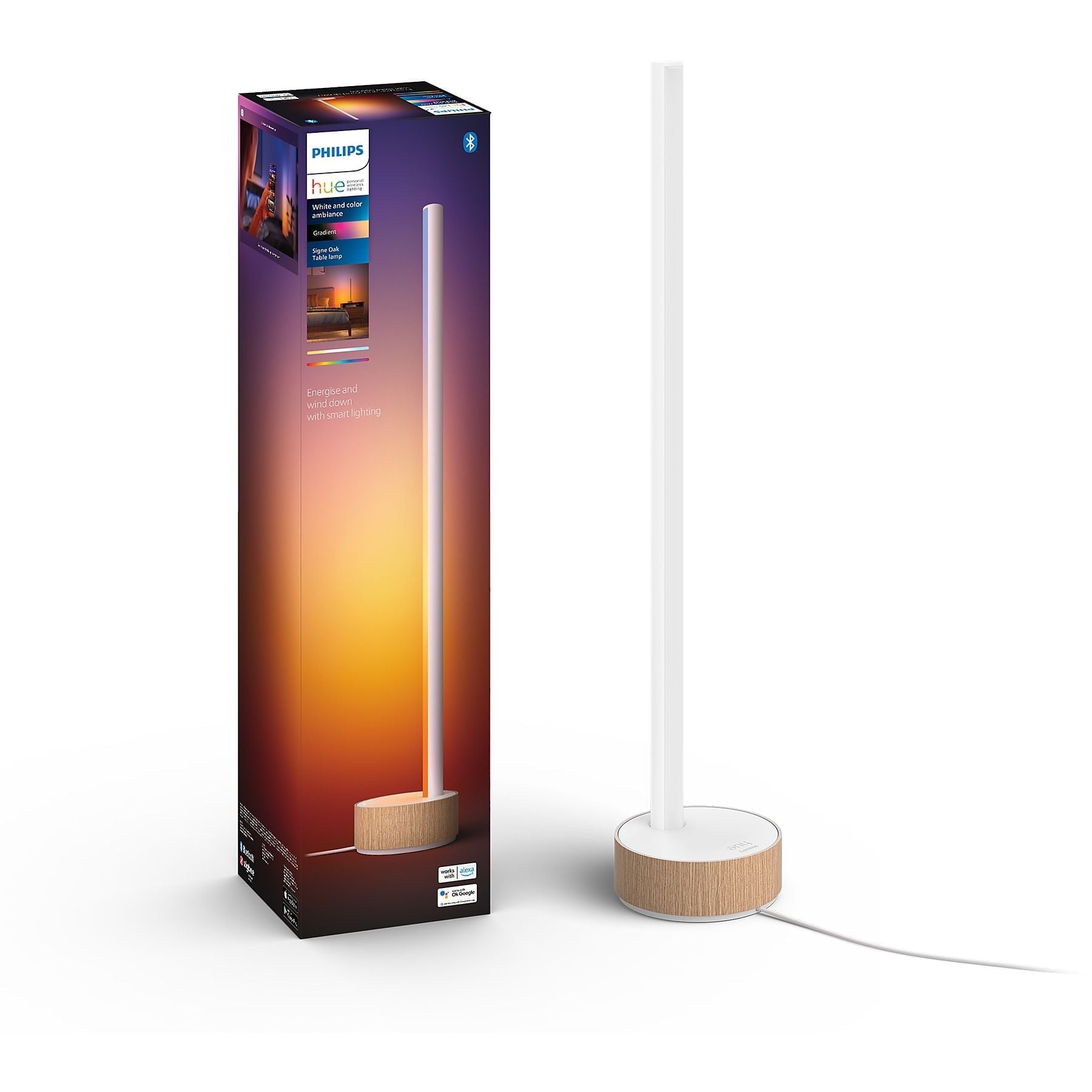 Philips Hue Gradient Signe Masa Lambası - Meşe