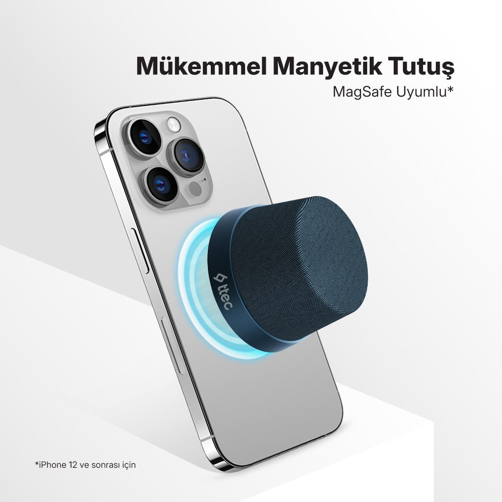 ttec Vox Mini M Magsafe Uyumlu 2'si 1 Arada Kablosuz Bluetooth Hoparlör, Pembe