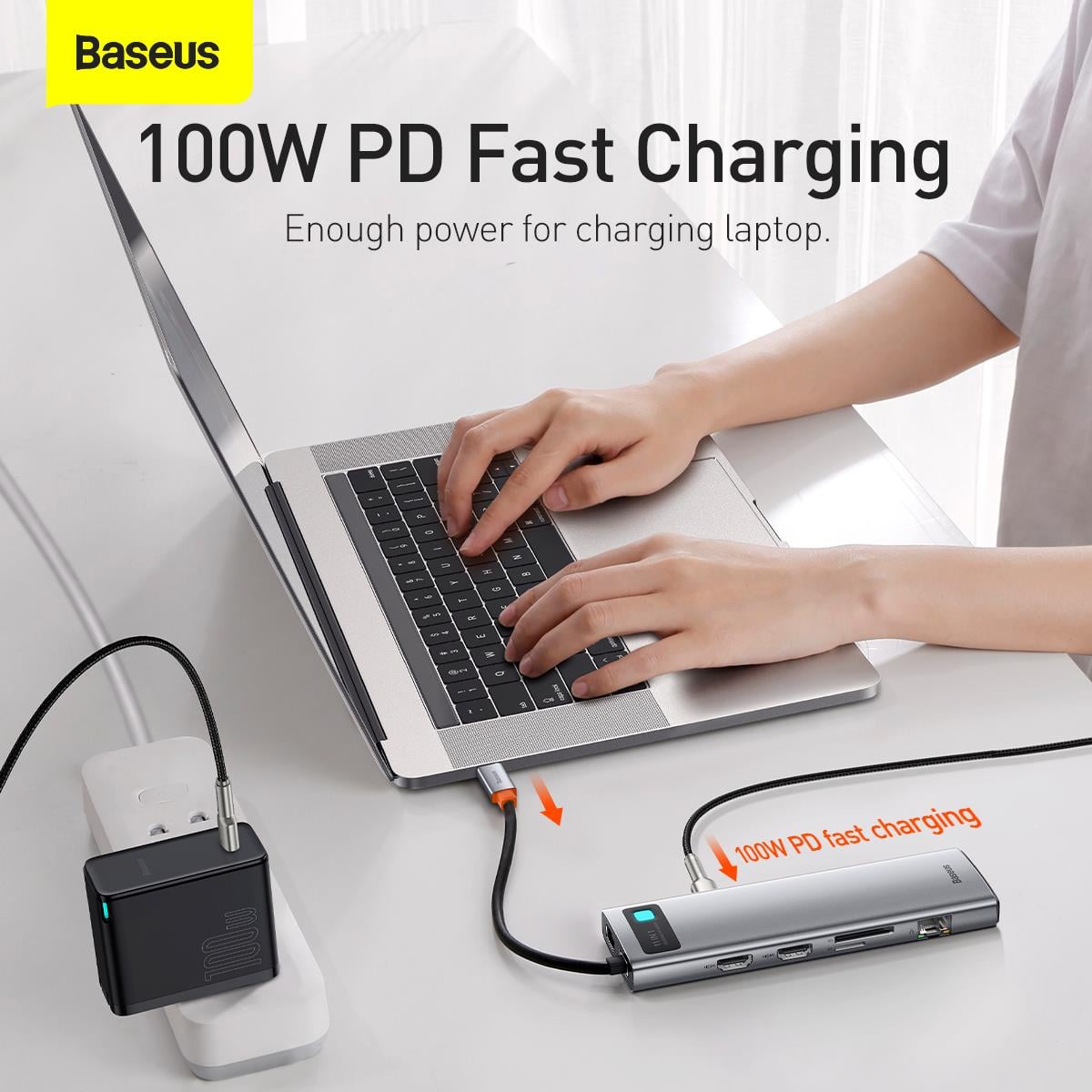 Baseus Metal Gleam 11in1 Multifonksiyonel Type-C Hub Dock Station
