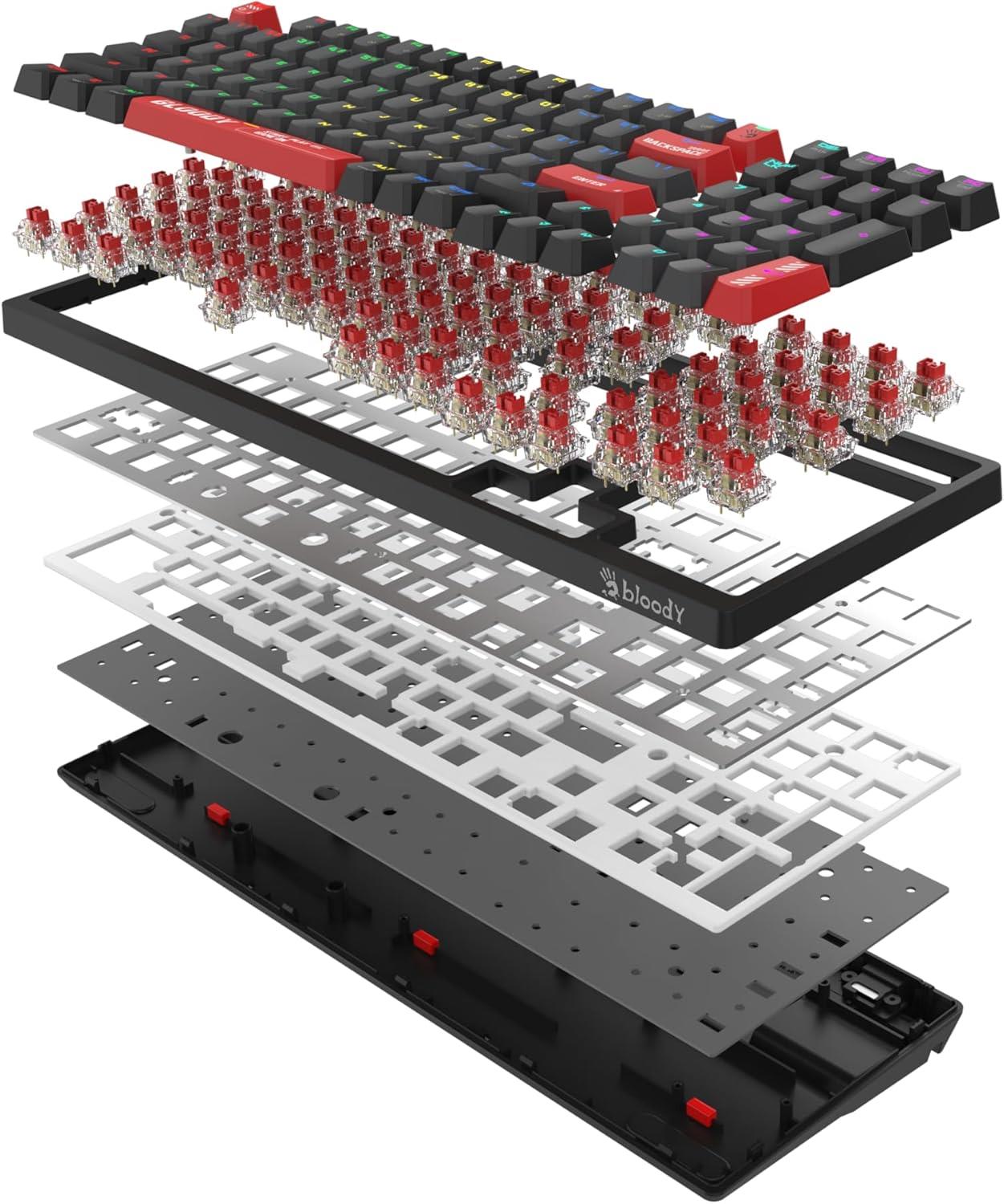 A4-Tech Bloody WS98 Mekanik Red Switch RGB Anti-Ghosting Kablolu Klavye