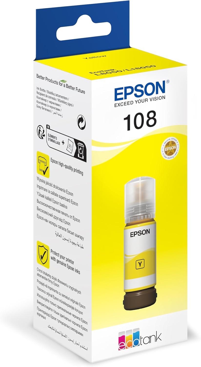 Epson 108 EcoTank Yellow Bottle - C13T09C44A