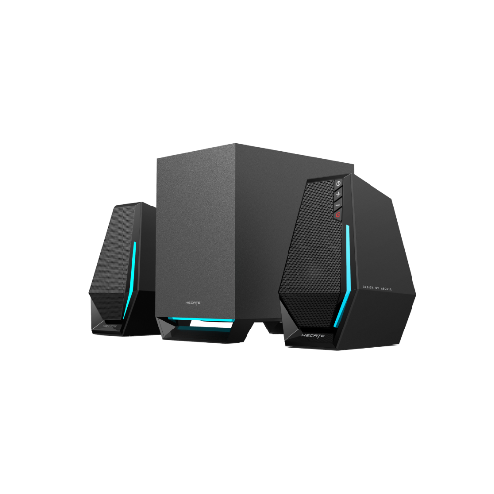 Edifier HECATE G1500 MAX 30W RMS Bluetooth 5.3 RGB Işıklı 2.1 Gaming Masaüstü Hoparlör Sistemi – 4 İnç Subwoofer, USB-C/USB-A/AUX - Siyah