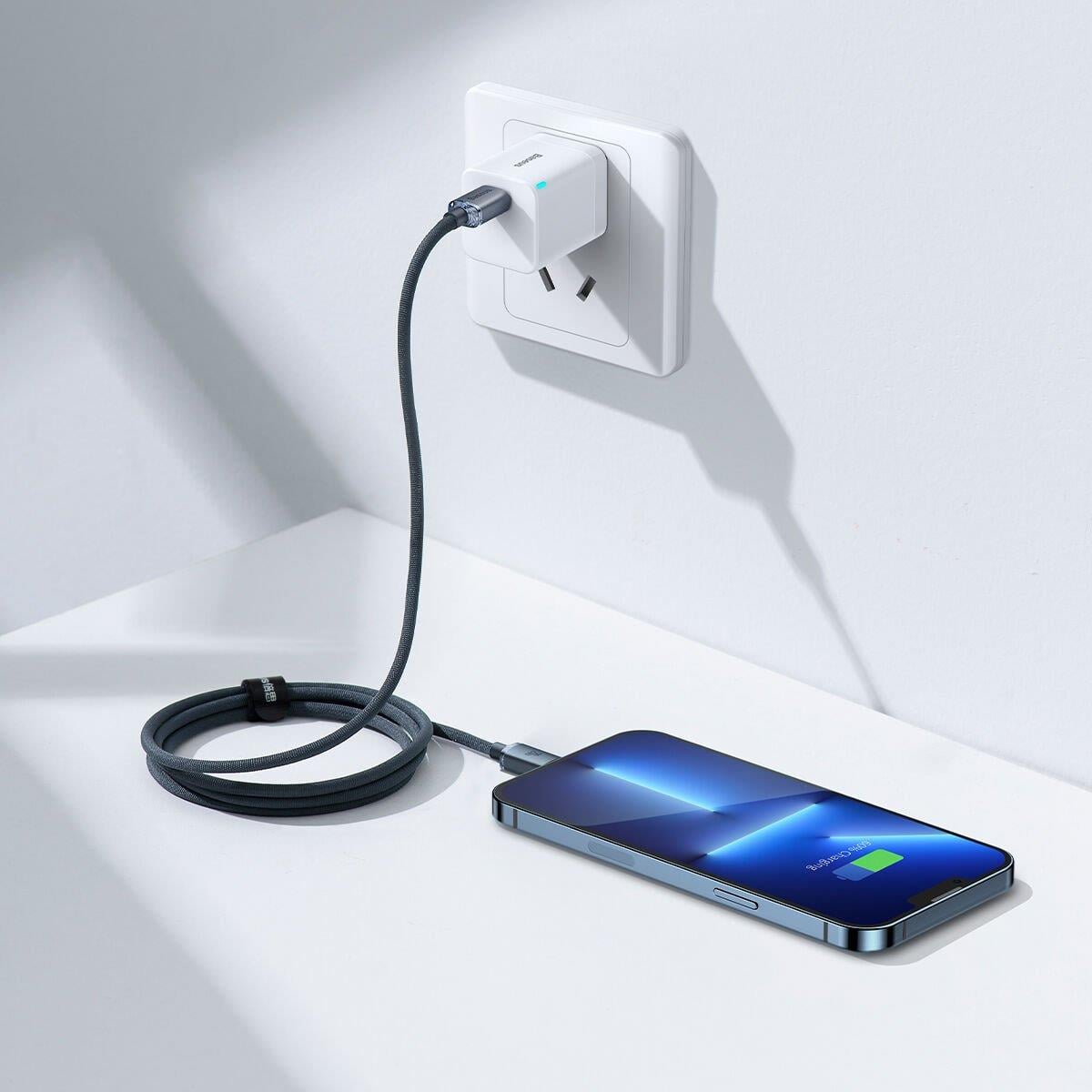 Baseus Crystal Shine 20W 1.2 M Type-C to Lightning Şarj Kablosu Siyah