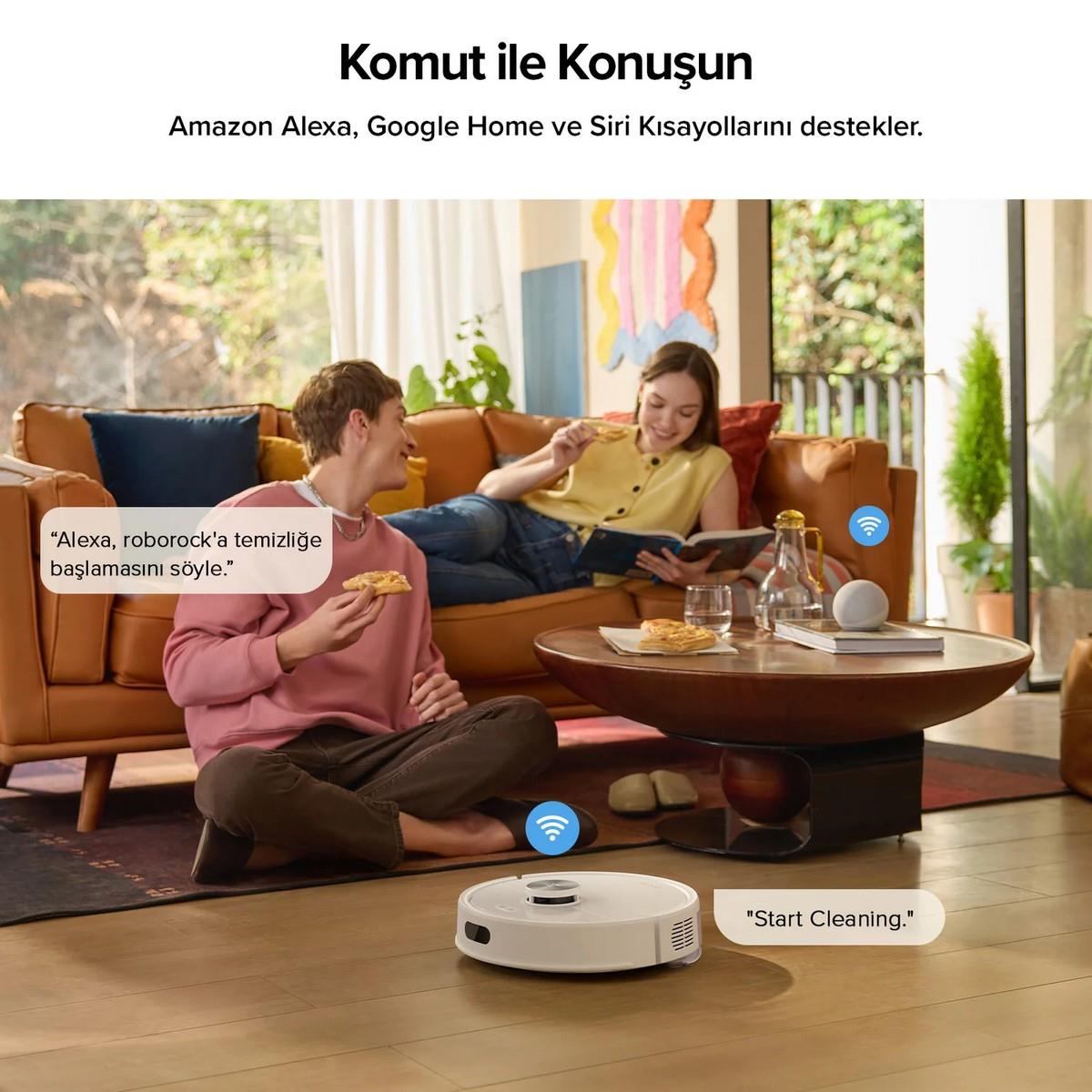 Roborock Q8 Akıllı Robot Süpürge - Beyaz (10.000 Pa HyperForce)