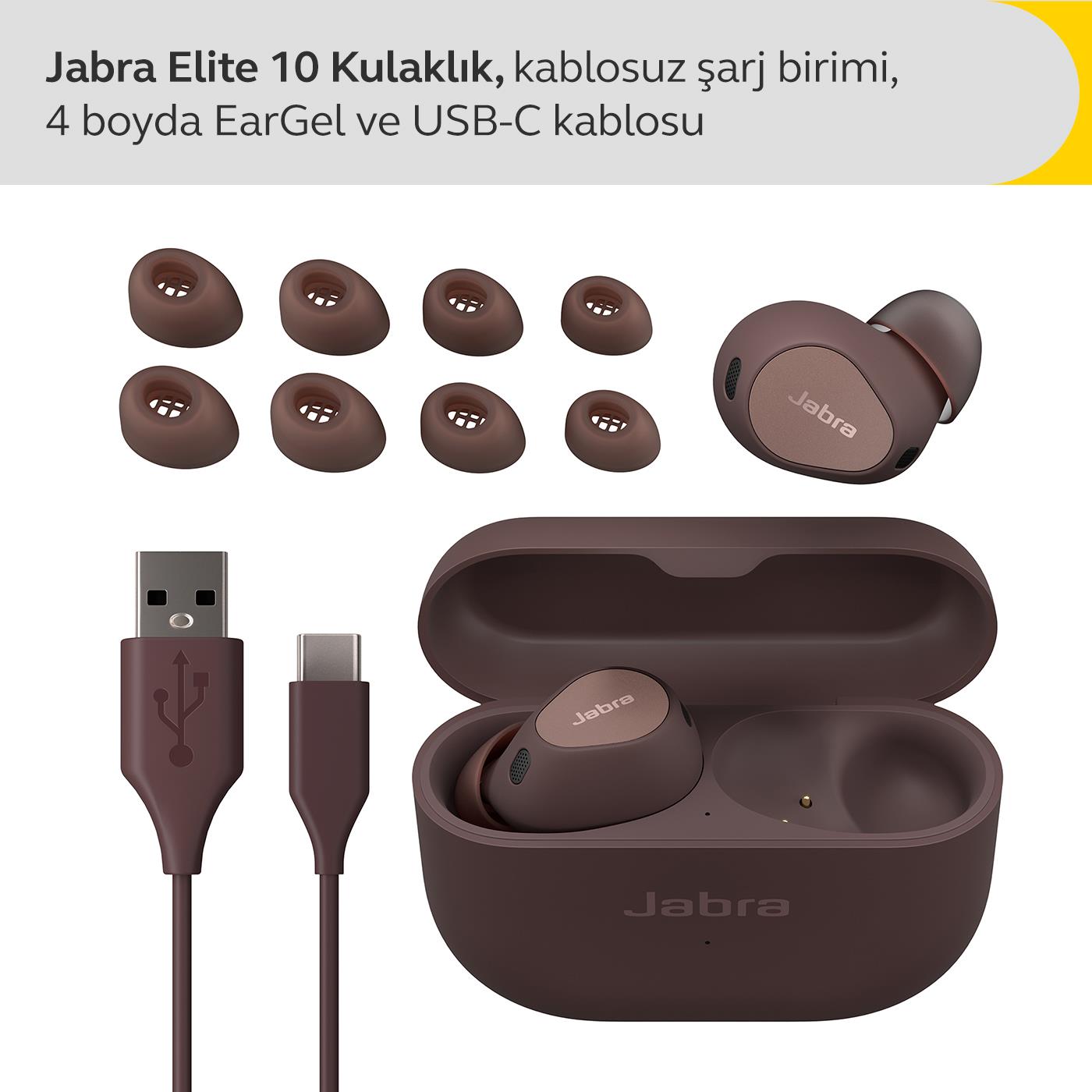 Jabra Elite 10  Comfortfit Bluetooth Kulaklık - Kakao