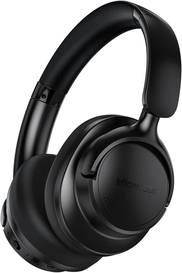 Boompods Headpods ANC+, Bluetooth Kulaküstü Kulaklık, Siyah