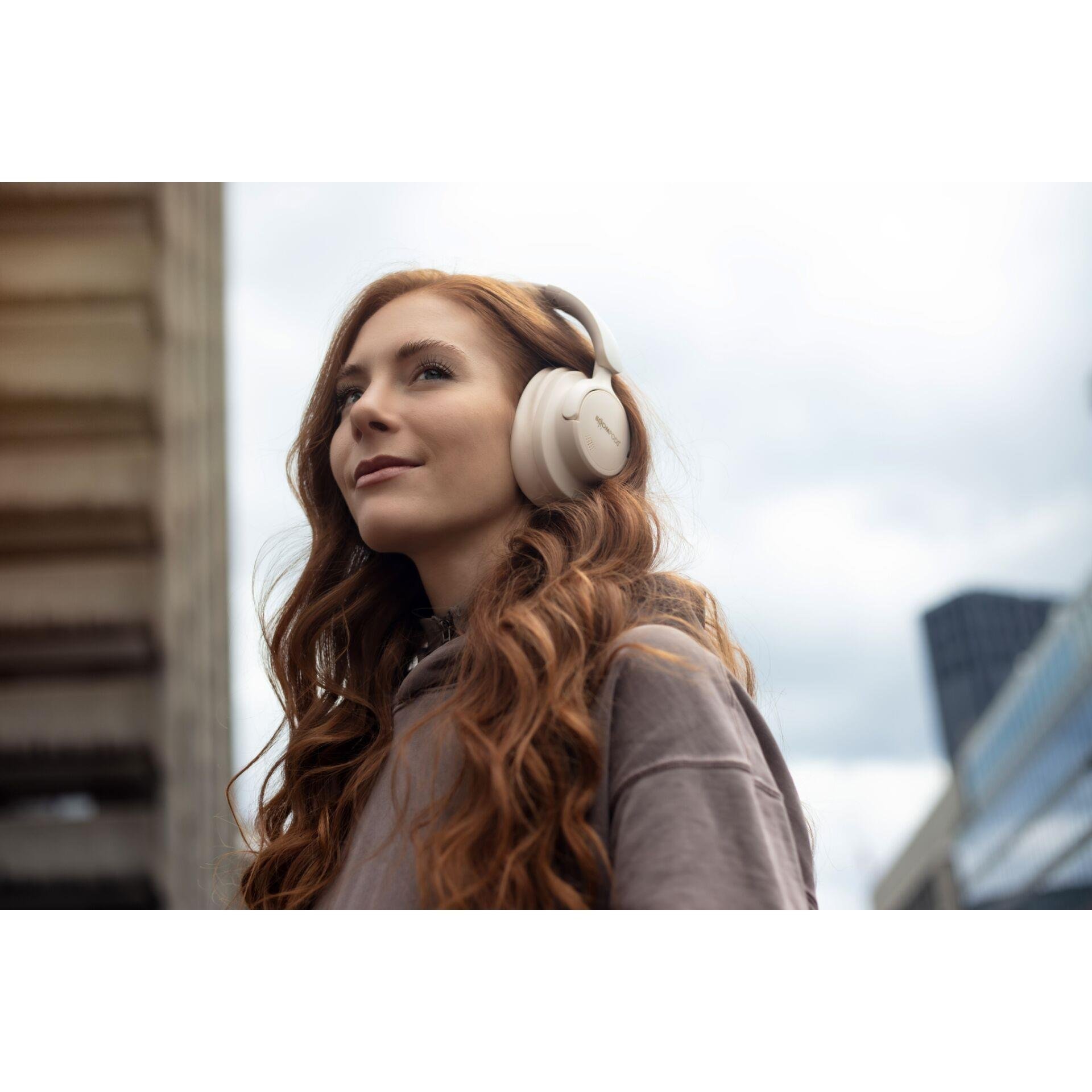 Boompods Headpods ANC+, Bluetooth Kulaküstü Kulaklık, Kum Beji