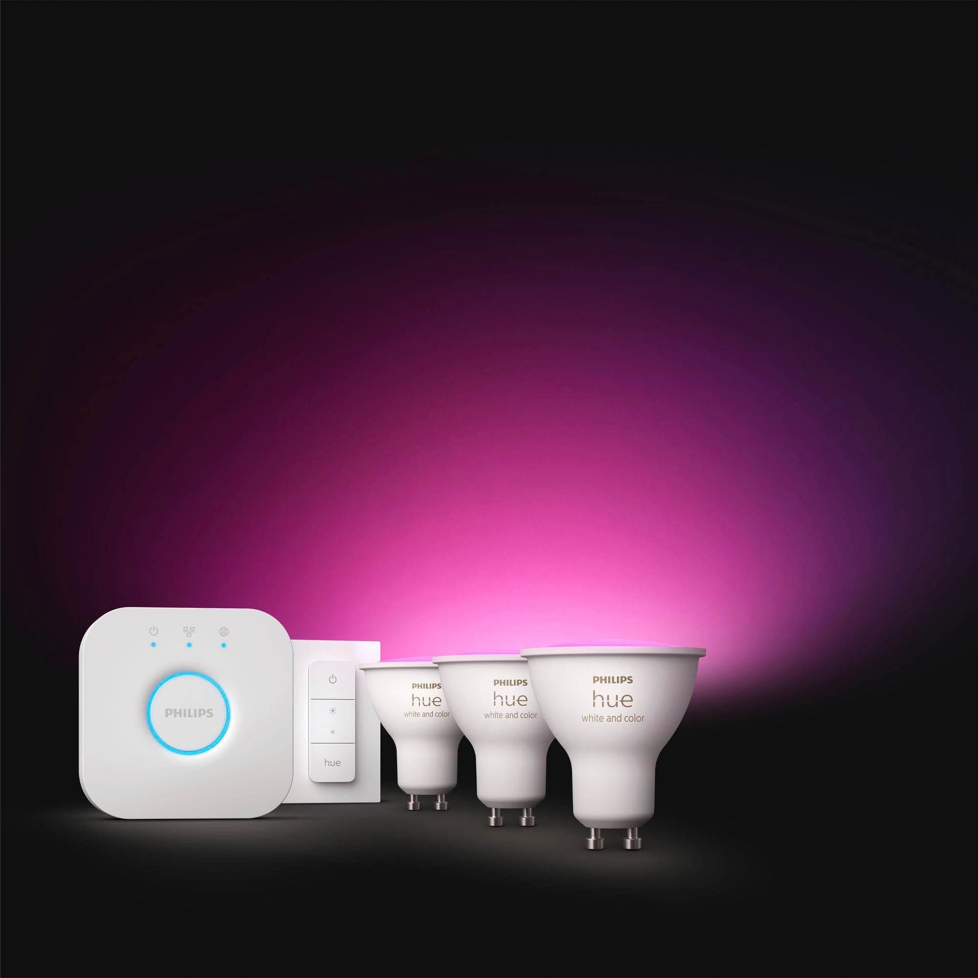 Philips HueWCA 4.2W GU10 Renkli Spot Akıllı Ampul 3'lü Başlangıç Seti (Kumandalı)