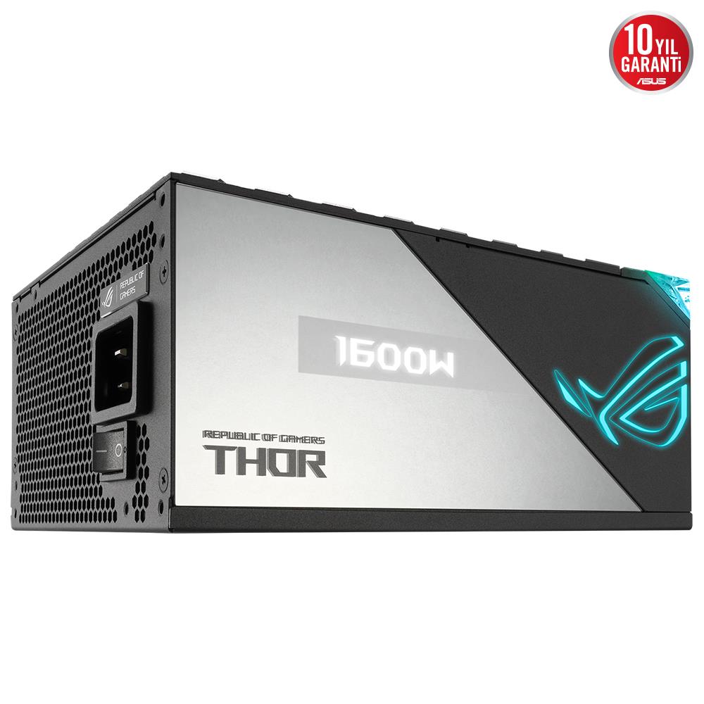 ASUS ROG-THOR-1600T TITANIUM 1600W MODÜLER GÜÇ KAYNAĞI JAPON KAPASİTÖRLER AURA SYNC VE OLED EKRAN PCIe 5.0 10 YIL GARANTI