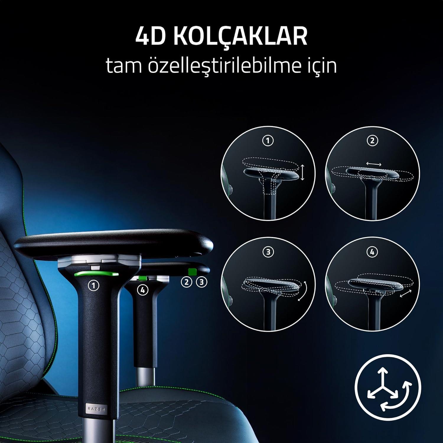 Razer İskur V2 Oyuncu Koltuğu Yeşil RZ38-04900100-R3G1