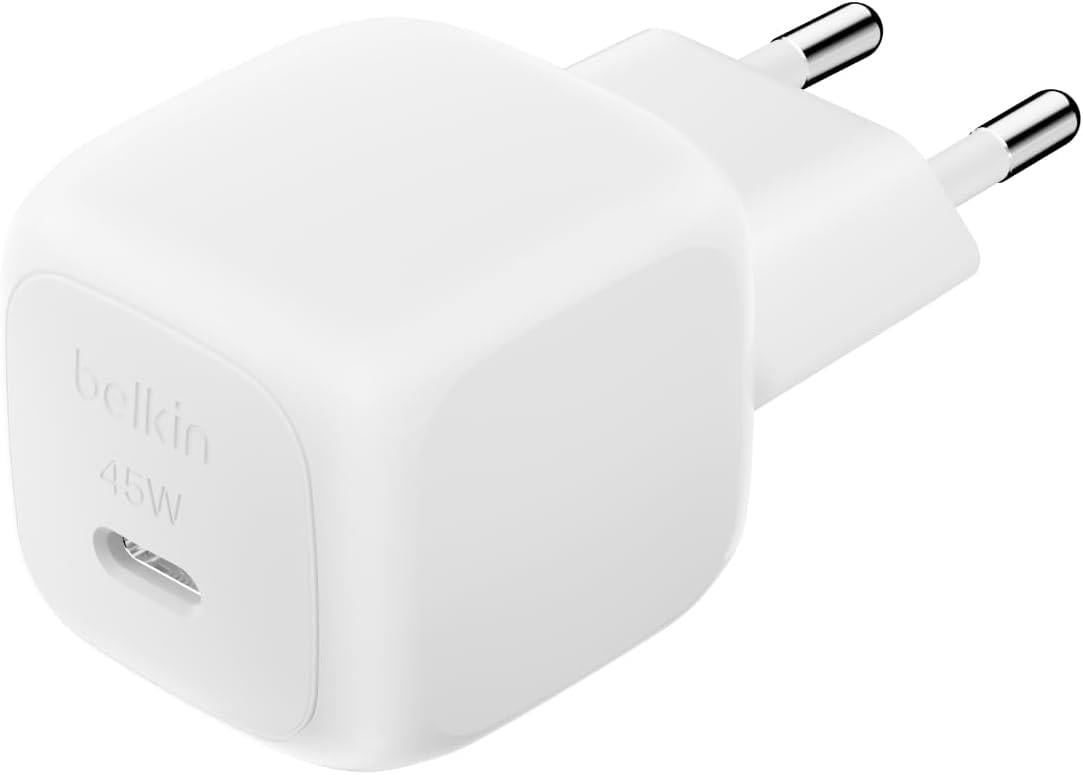 Belkin Kompakt 45 W USB-C Güç İletimli Hızlı Şarj, Beyaz