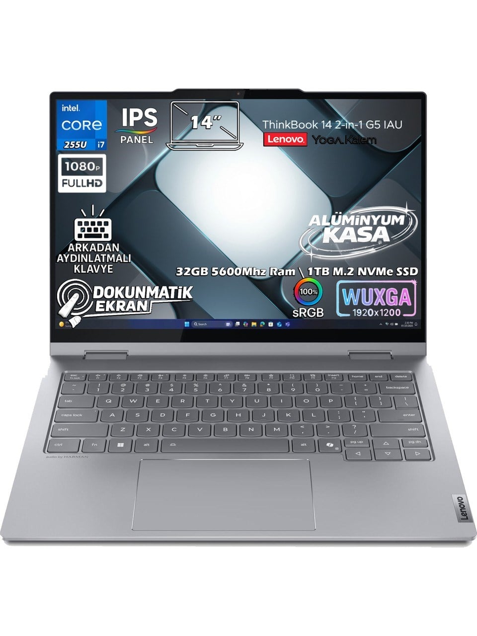 Lenovo Thinkbook 14 2-In-1 G5 Iau Intel Core Ultra 7 255U 32GB 1tb SSD 14