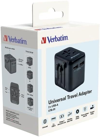 Verbatim 49543 UTA-01 Evrensel Seyahat Adaptörü - 2x USB-A Port