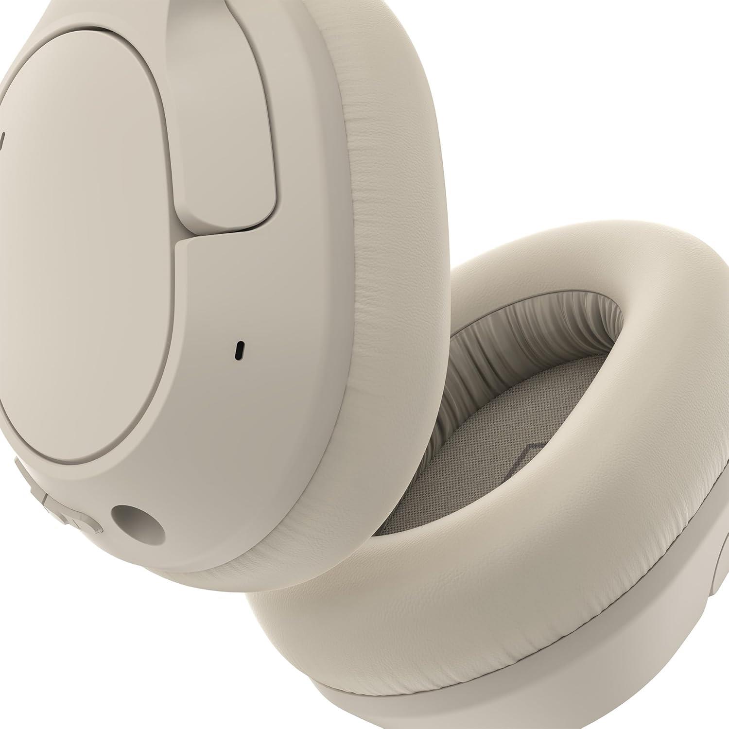 Belkin SoundForm Isolate Noise Cancelling Kablosuz Bluetooth kulaklık, Kum rengi
