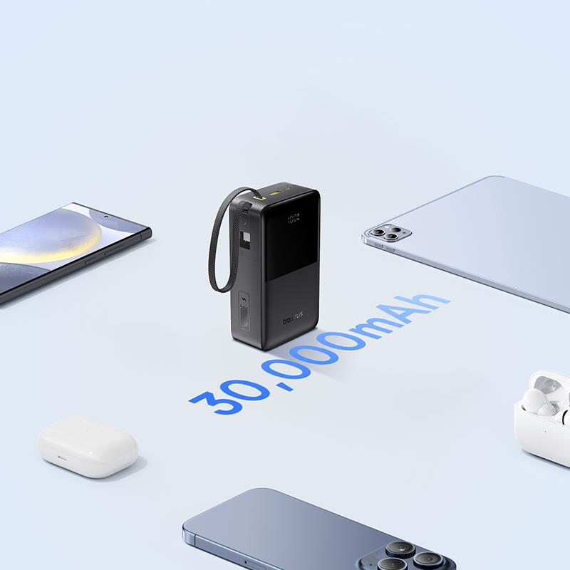 Baseus EnerFill FC51 Bipow 2 Pro Powerbank 30.000 mAh 22.5W - Siyah