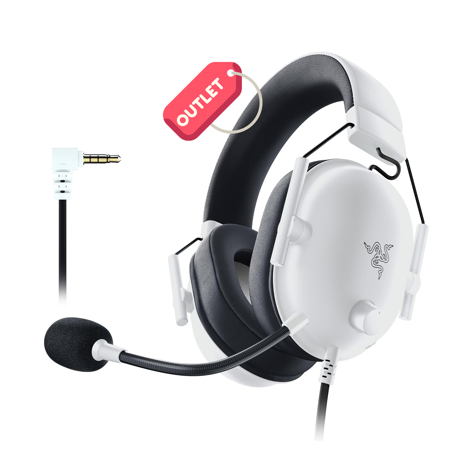 OUTLET Razer Blackshark V2 X - Beyaz Premium Espor Oyun Kulaklığı, Beyaz