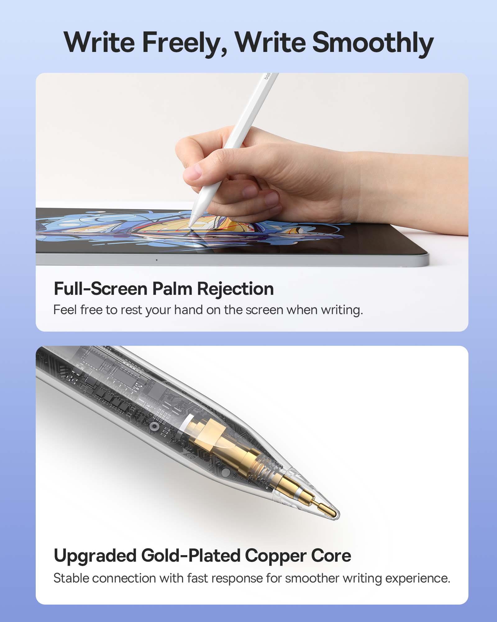Baseus Active Stylus Smooth Writing 2 Serisi Kablosuz ve Kablolu şarj özellikli Tablet Kalemi