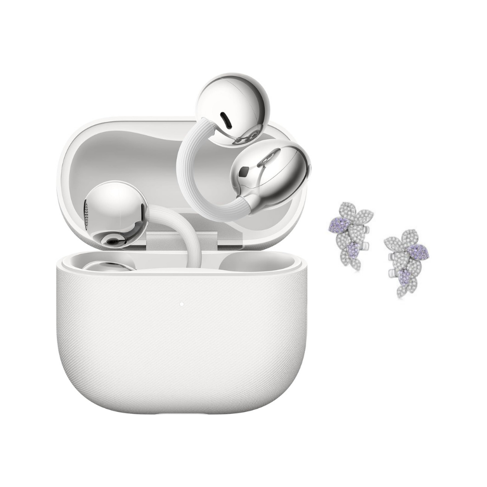 Huawei FreeClip2 Beyaz Bluetooth Kulaklık, Çiçek Charm Hediyeli