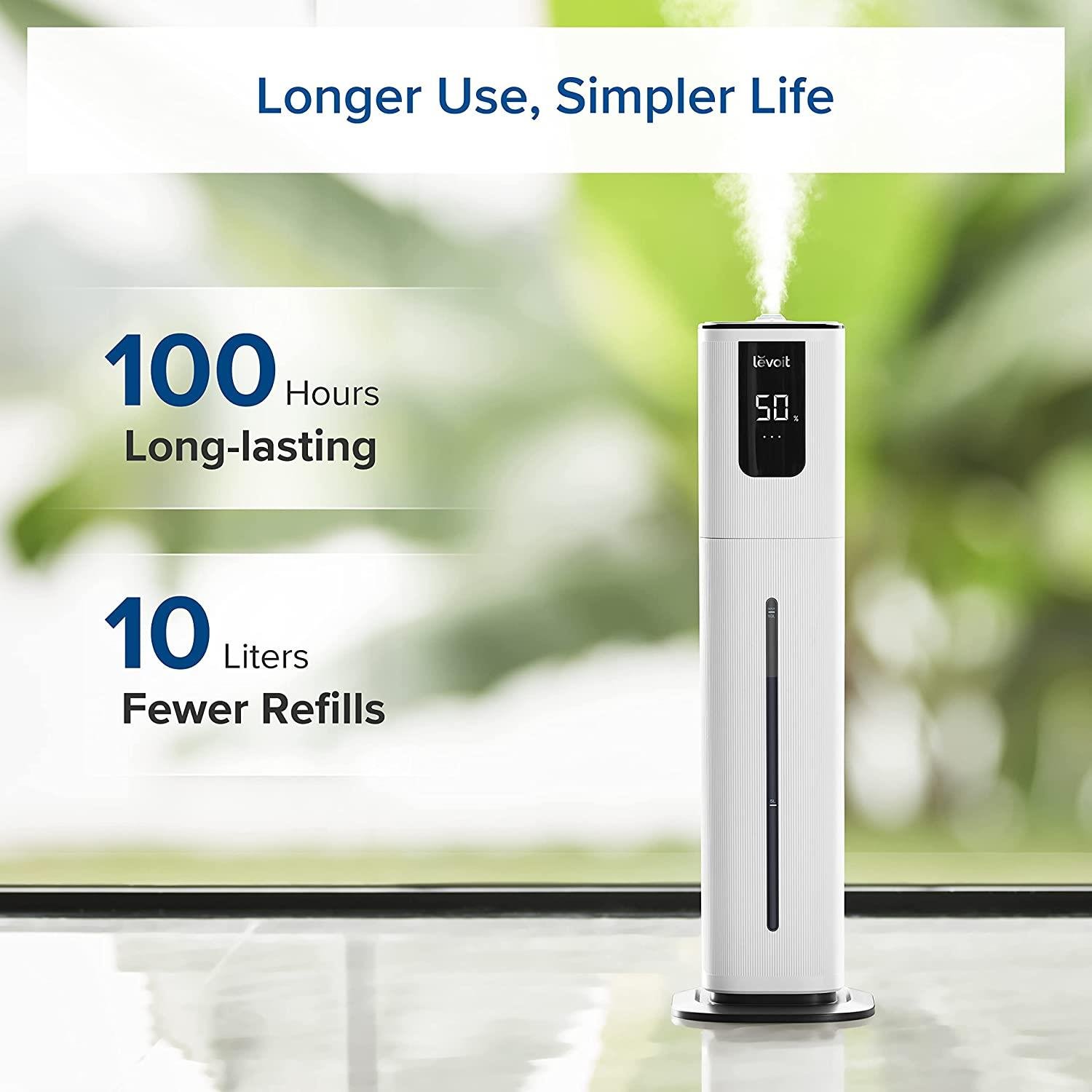 Levoit Tower OasisMist 1000S 10L Akıllı Kule Hava Nemlendirme Cihazı