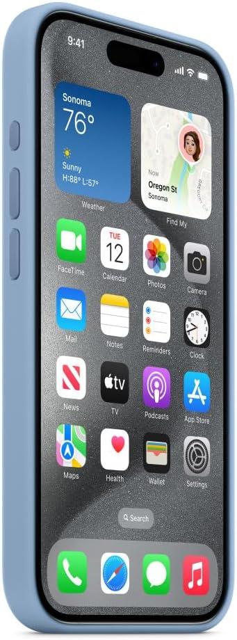 Apple iPhone 15 Pro MagSafe Silikon Kılıf Buz Mavisi - MT1L3ZM/A

