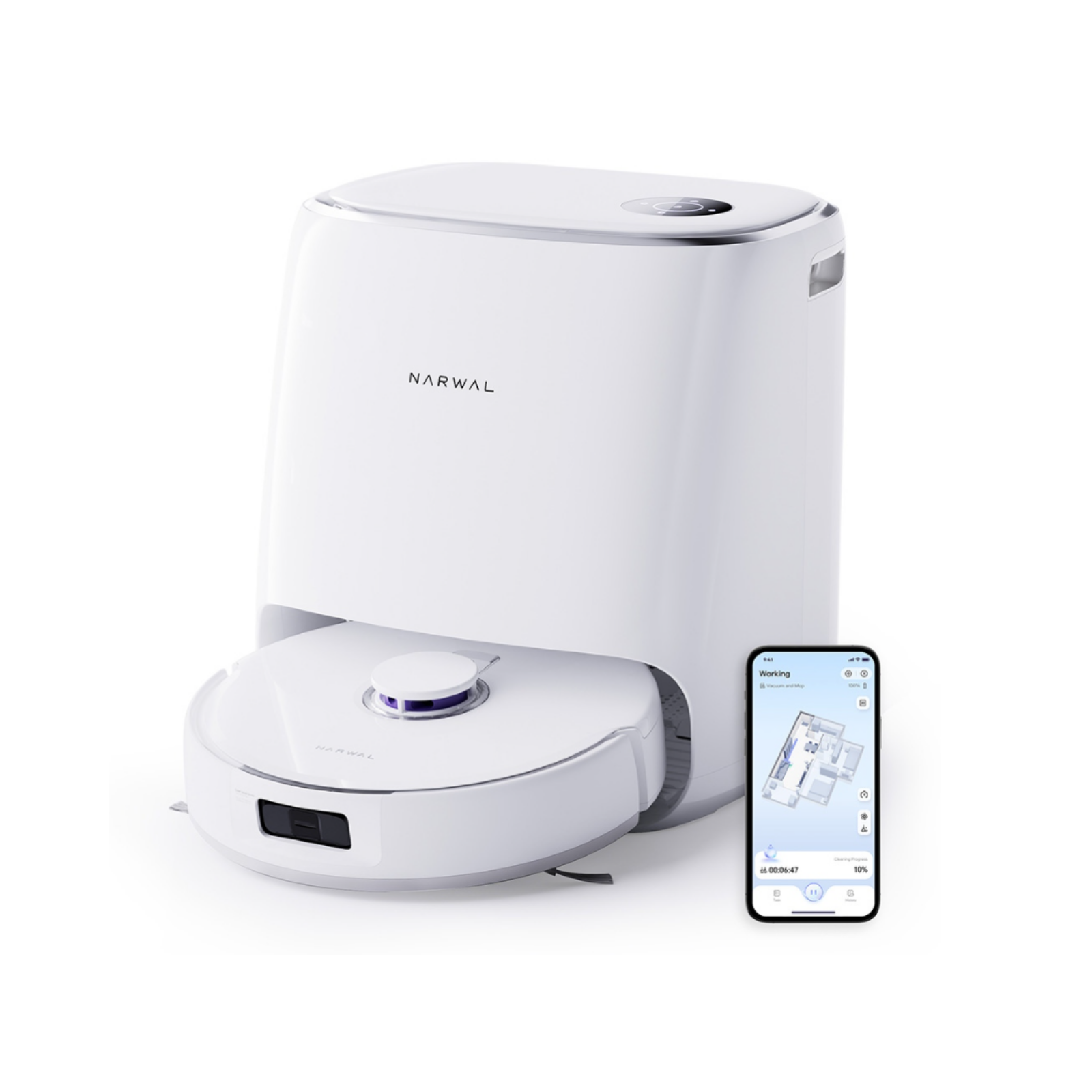 Narwal Freo X Ultra Vacuums and Mop, 8200 Pa Robot Süpürge, Beyaz