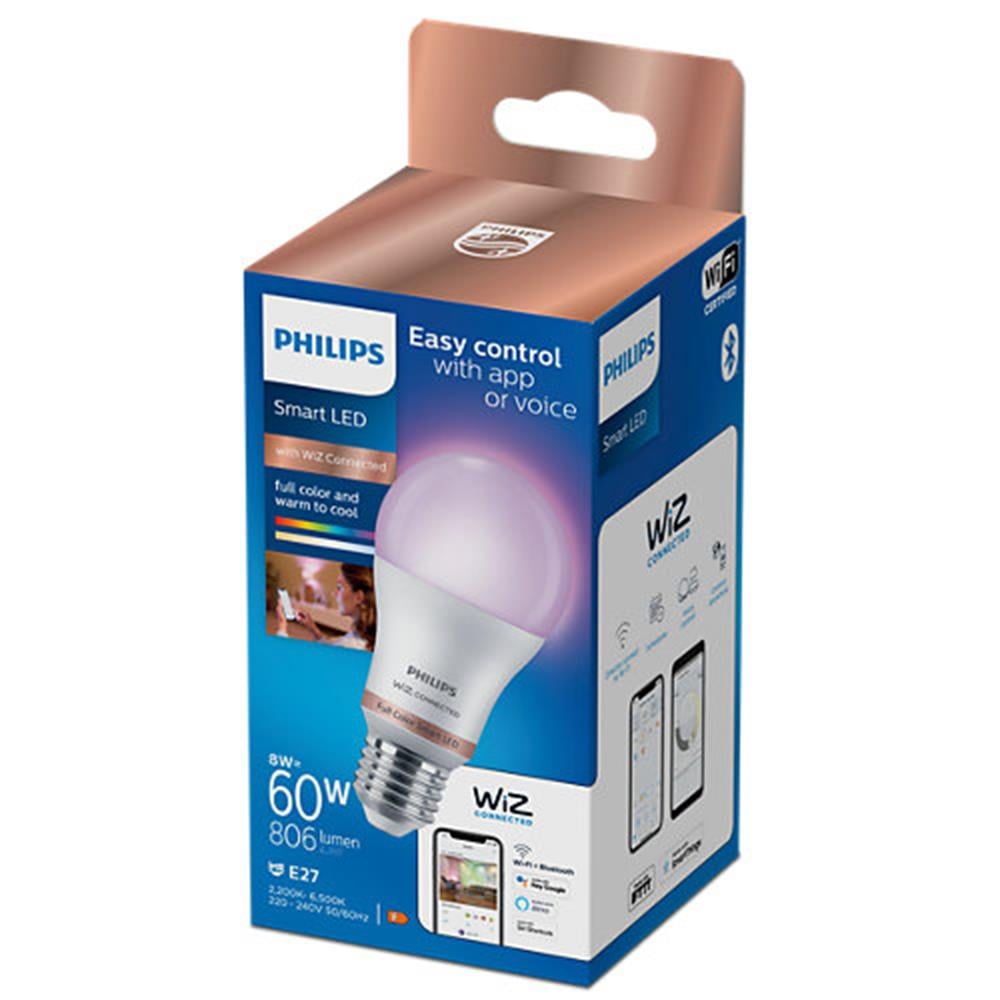 Philips WiZ E27 60W LED Cool white, RGB & warm white A60 Akıllı Ampul